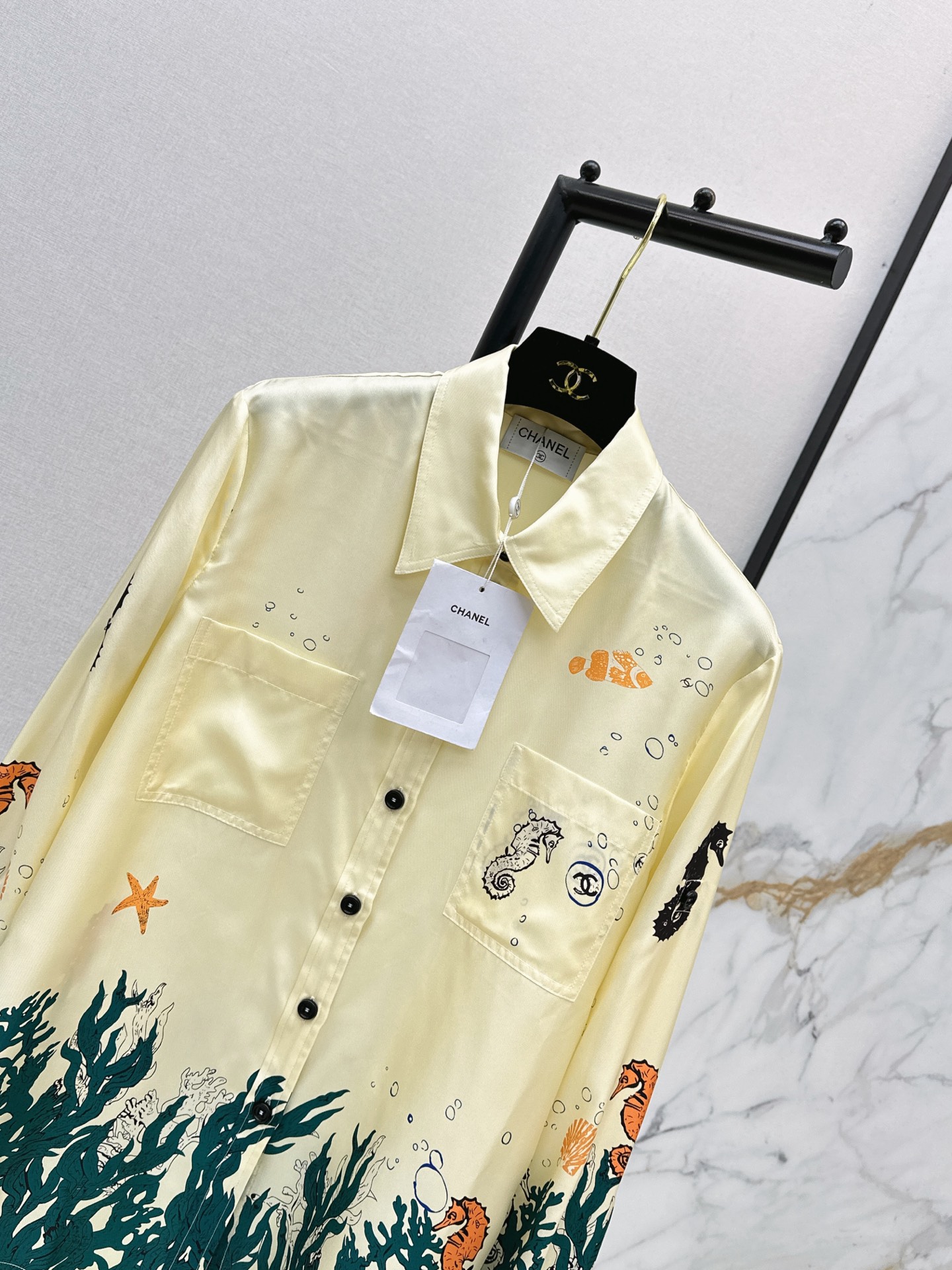 Chan 26ss print silk shirt