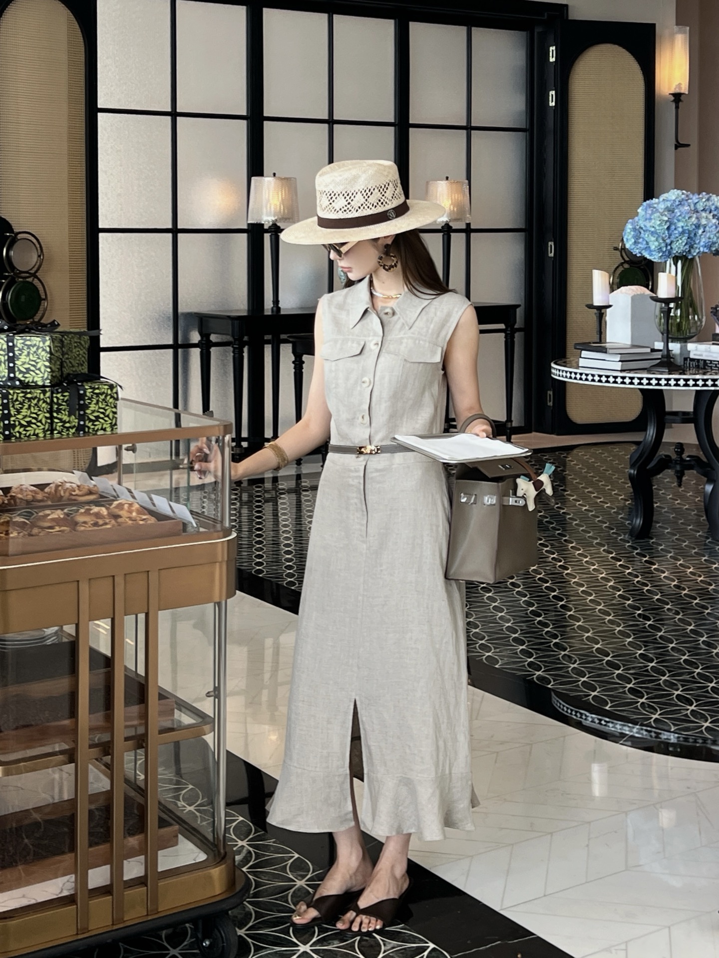 Her 26ss sleeveless shirt dress