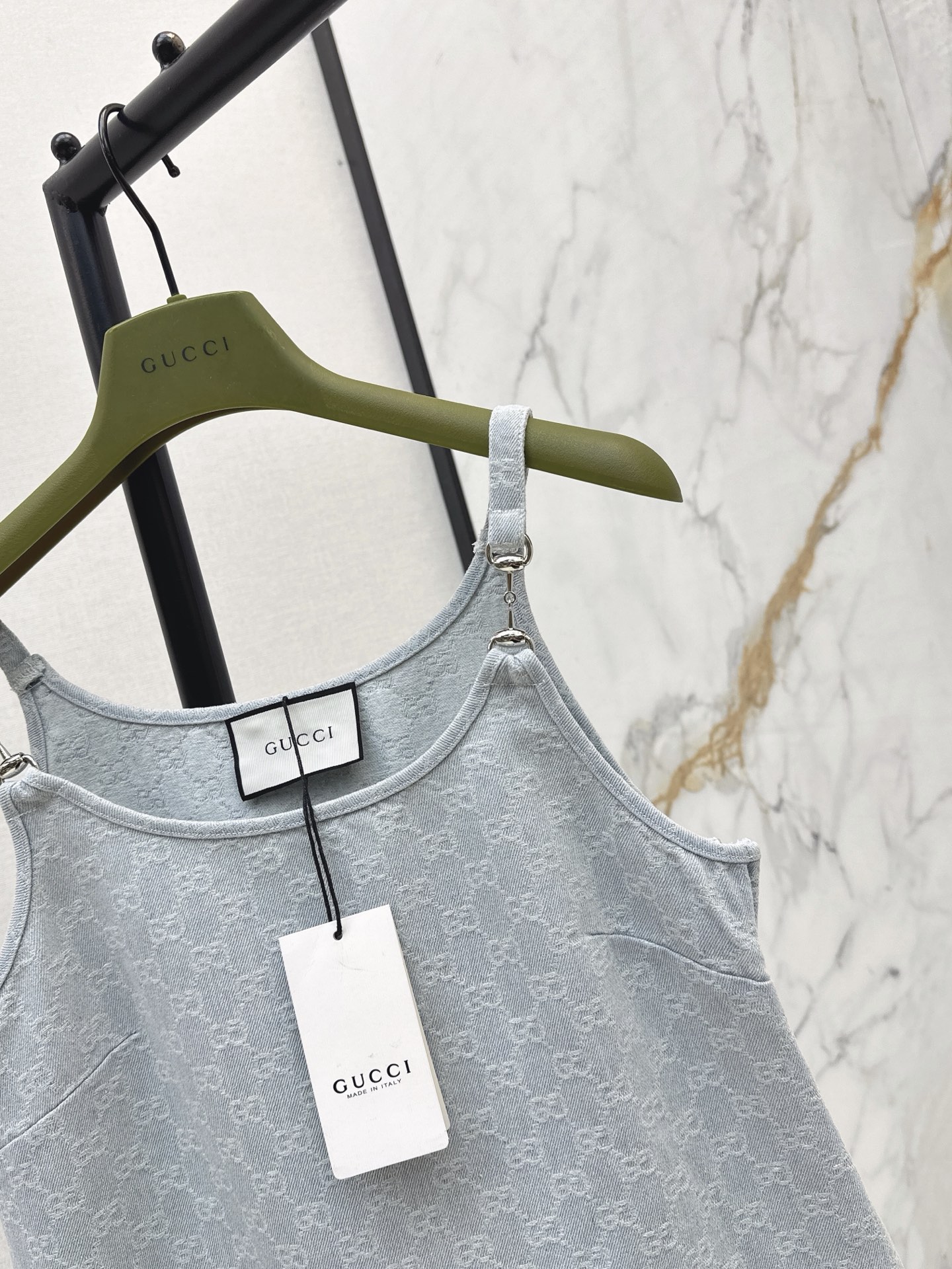 Guc 26ss jacquard denim camisole