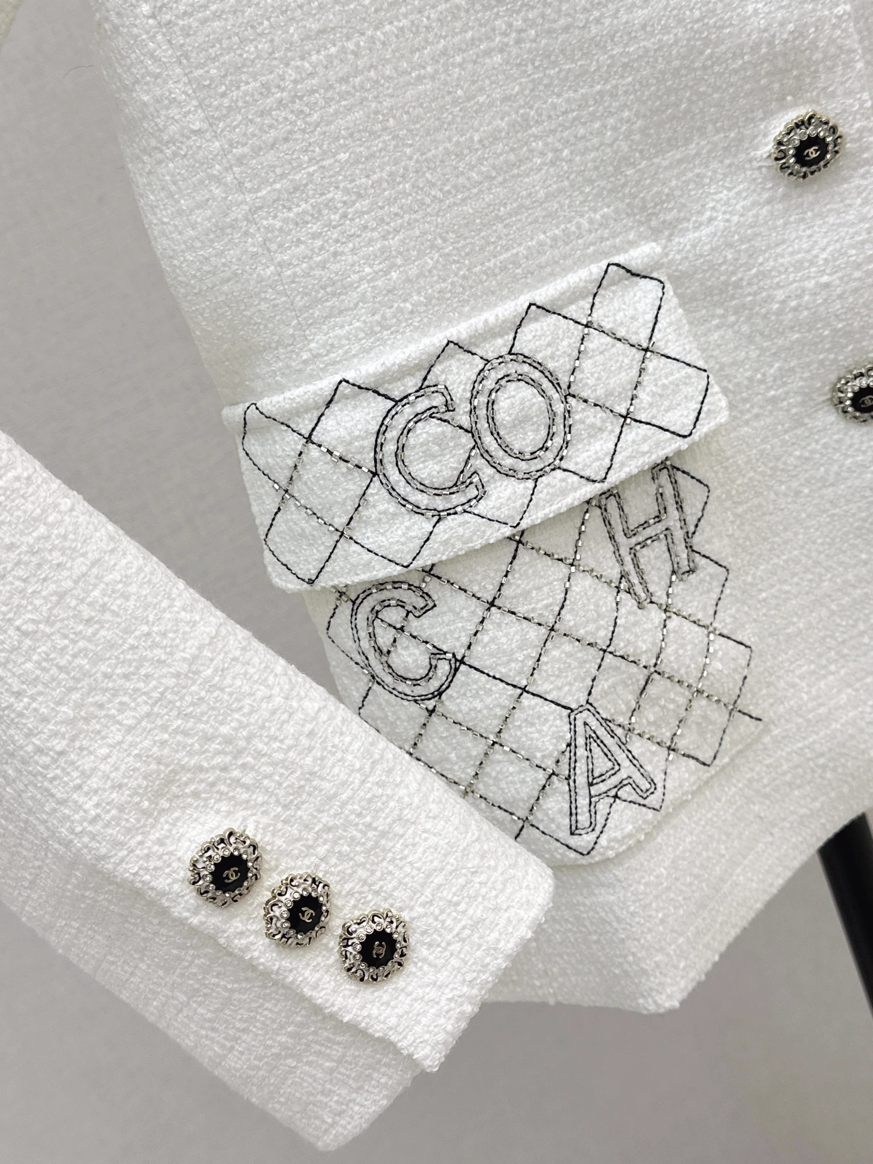 Chan 26ss tweed woven jacket