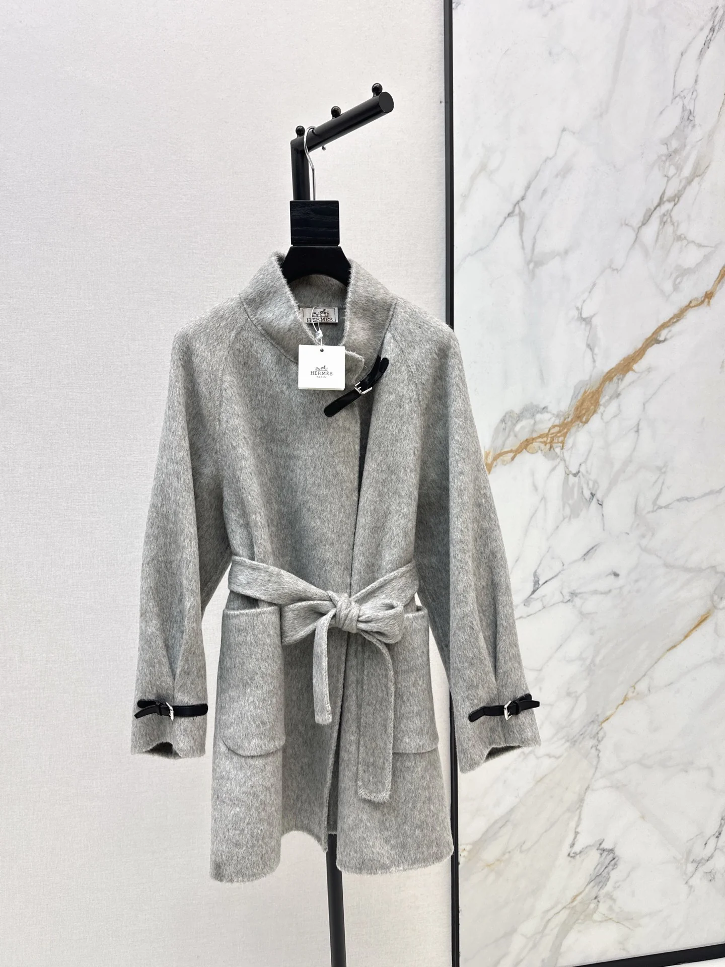 Her 25fw woolen belted overcoats
