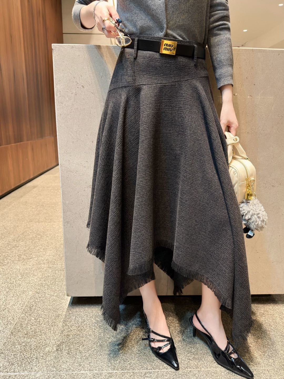 Miu 26ss irregular skirt