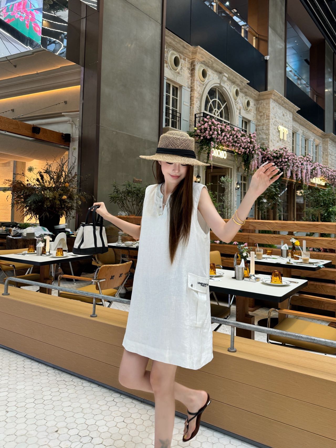 Loui 26ss linen sleeveless dress