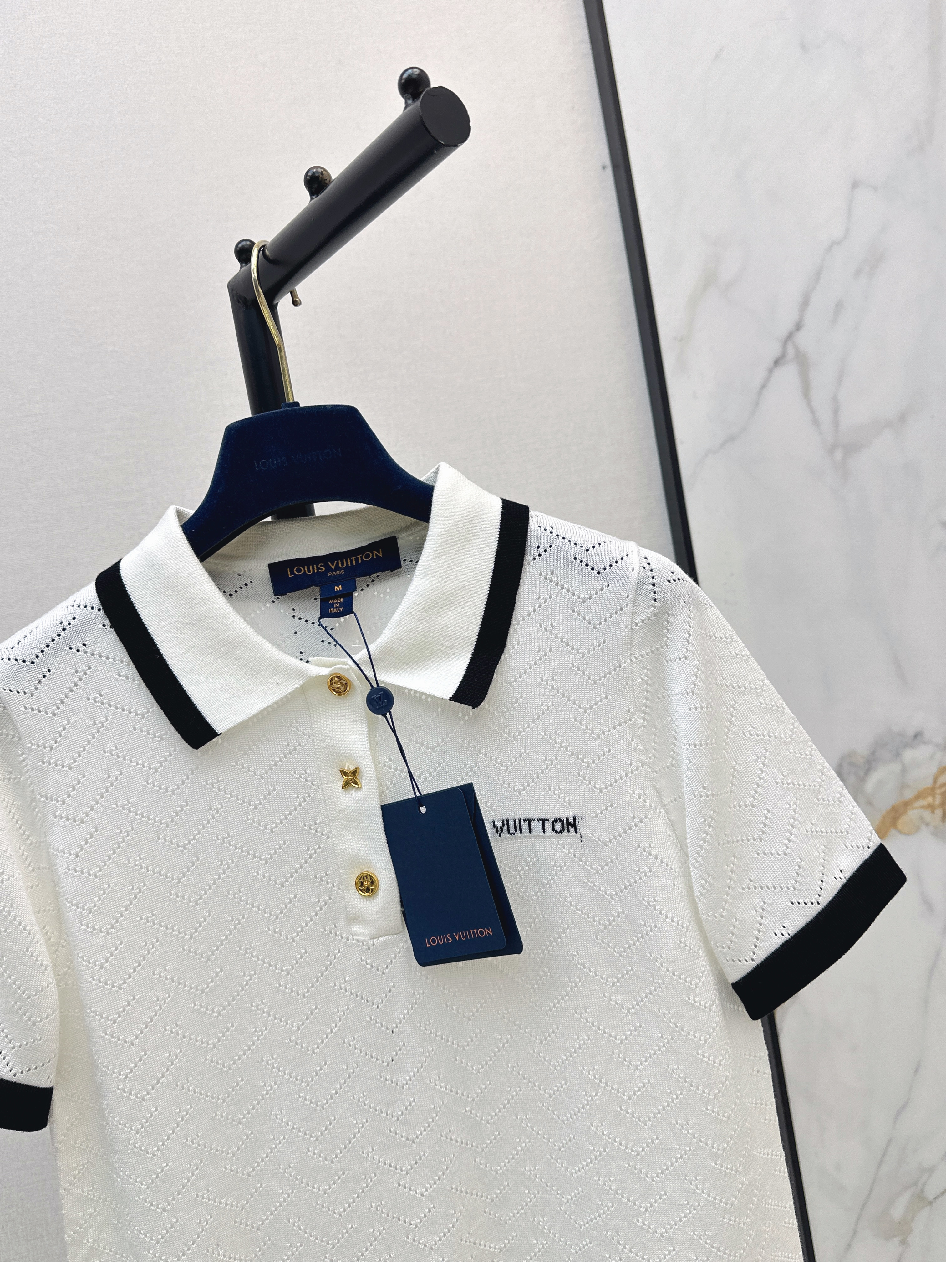 Loui 26ss hollow knit top