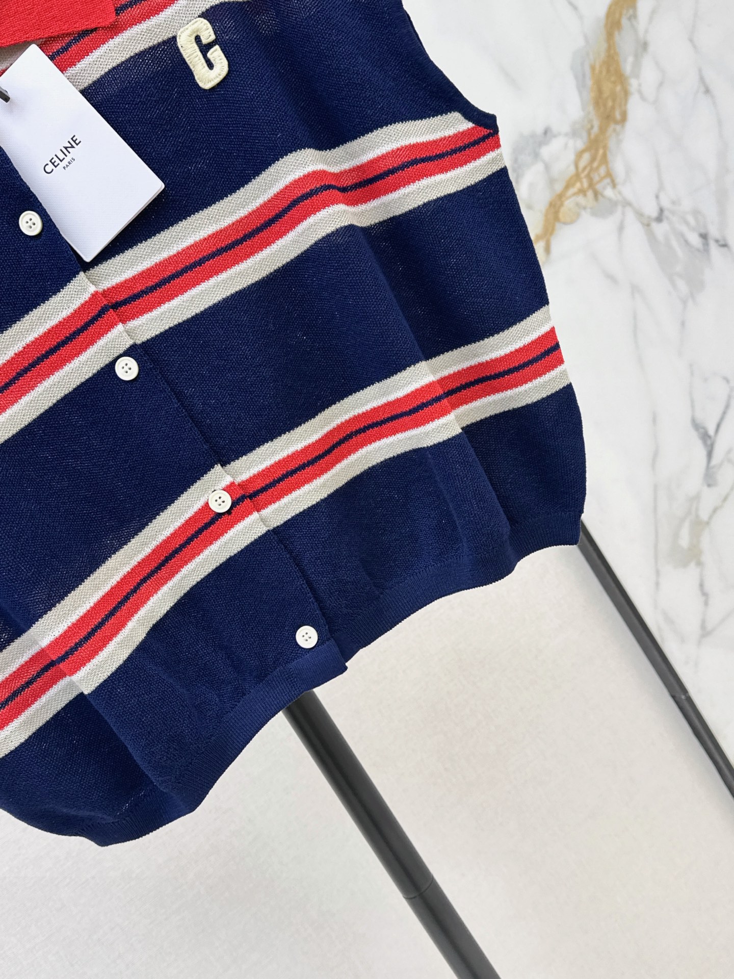 Celi 26ss sleeveless knit cardigan