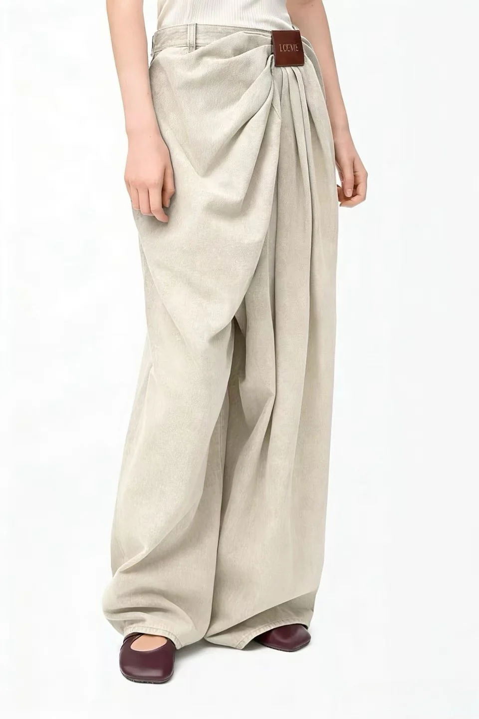Loe 26ss crinkled pants