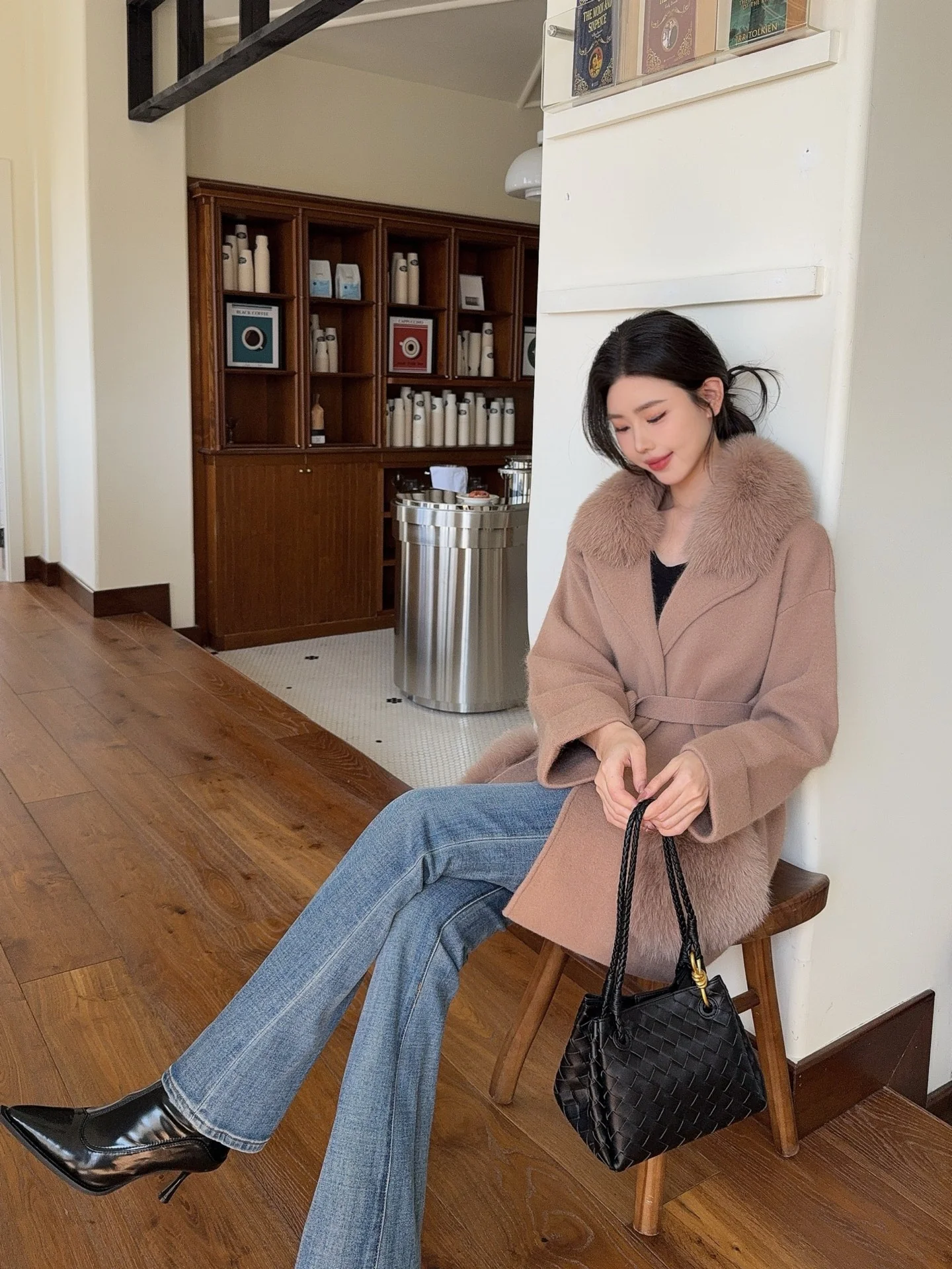 Fend 25fw knit wrap coats