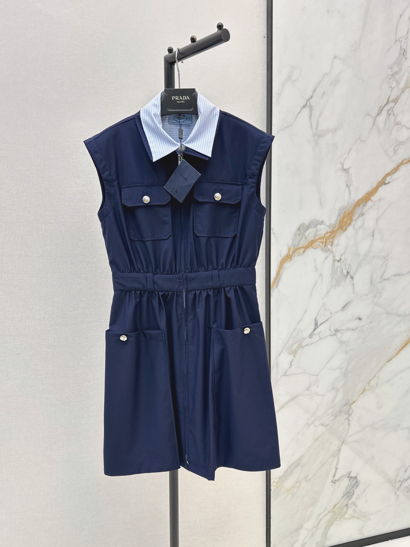Pra 26ss  sleeveless belted dress