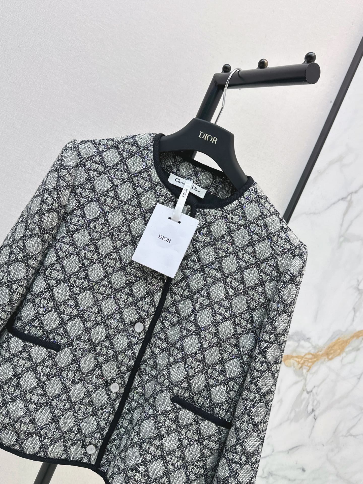 CD 26ss rhinestone tweed jacket