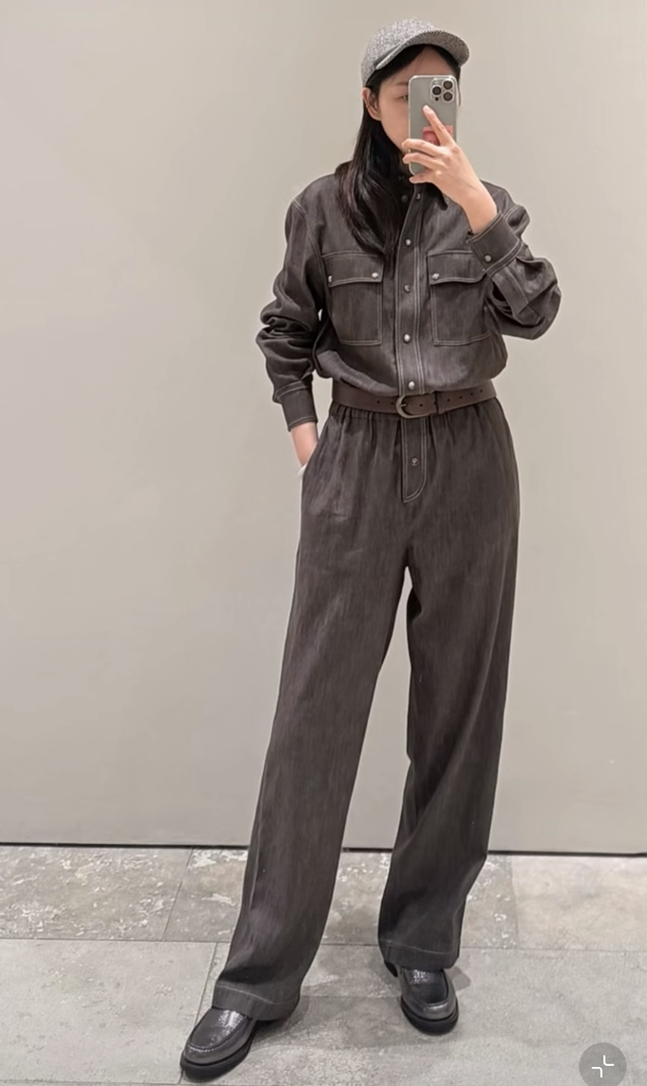 Brun 26ss cargo jumpsuit