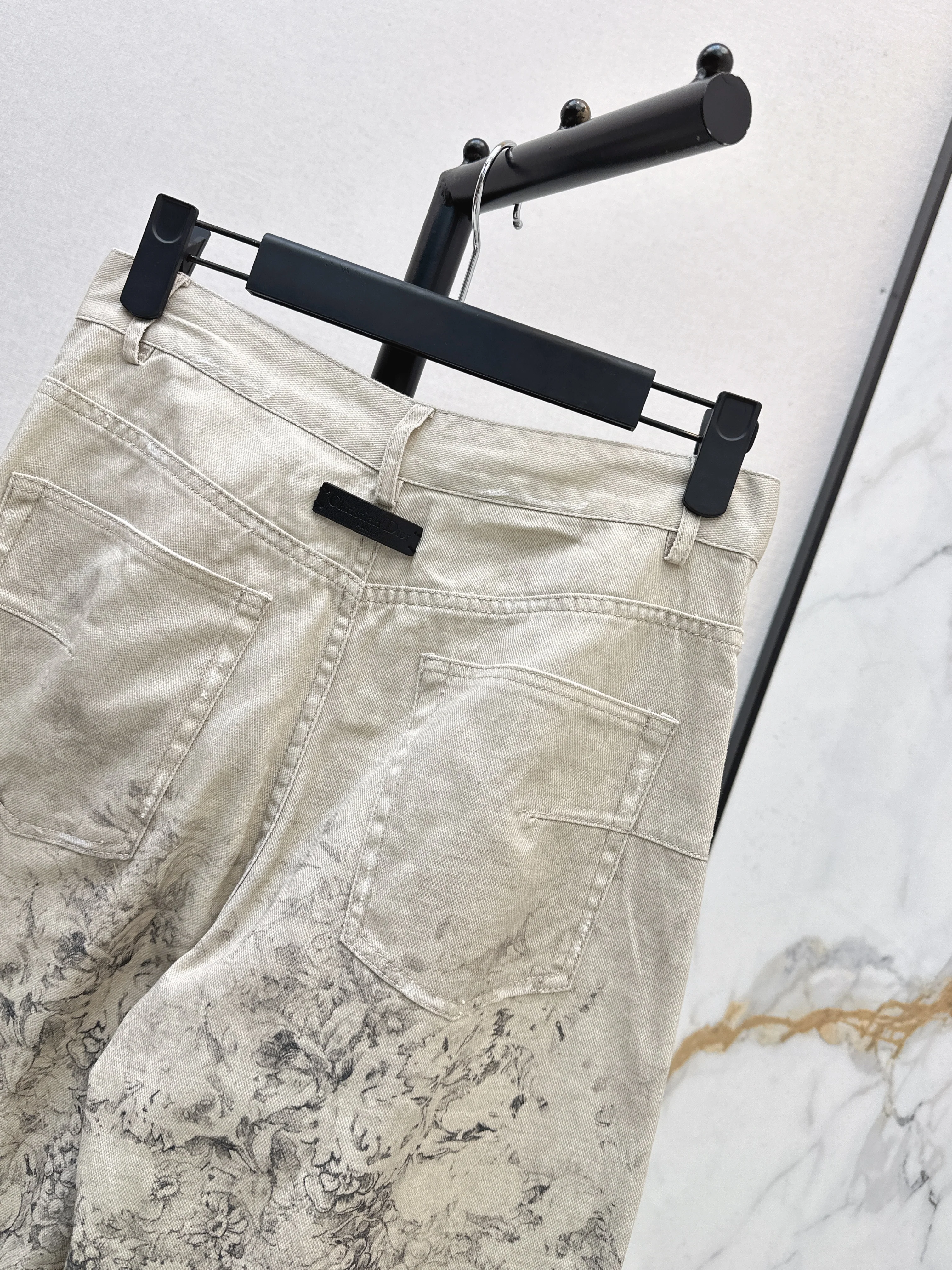 CD 26ss print denim pants