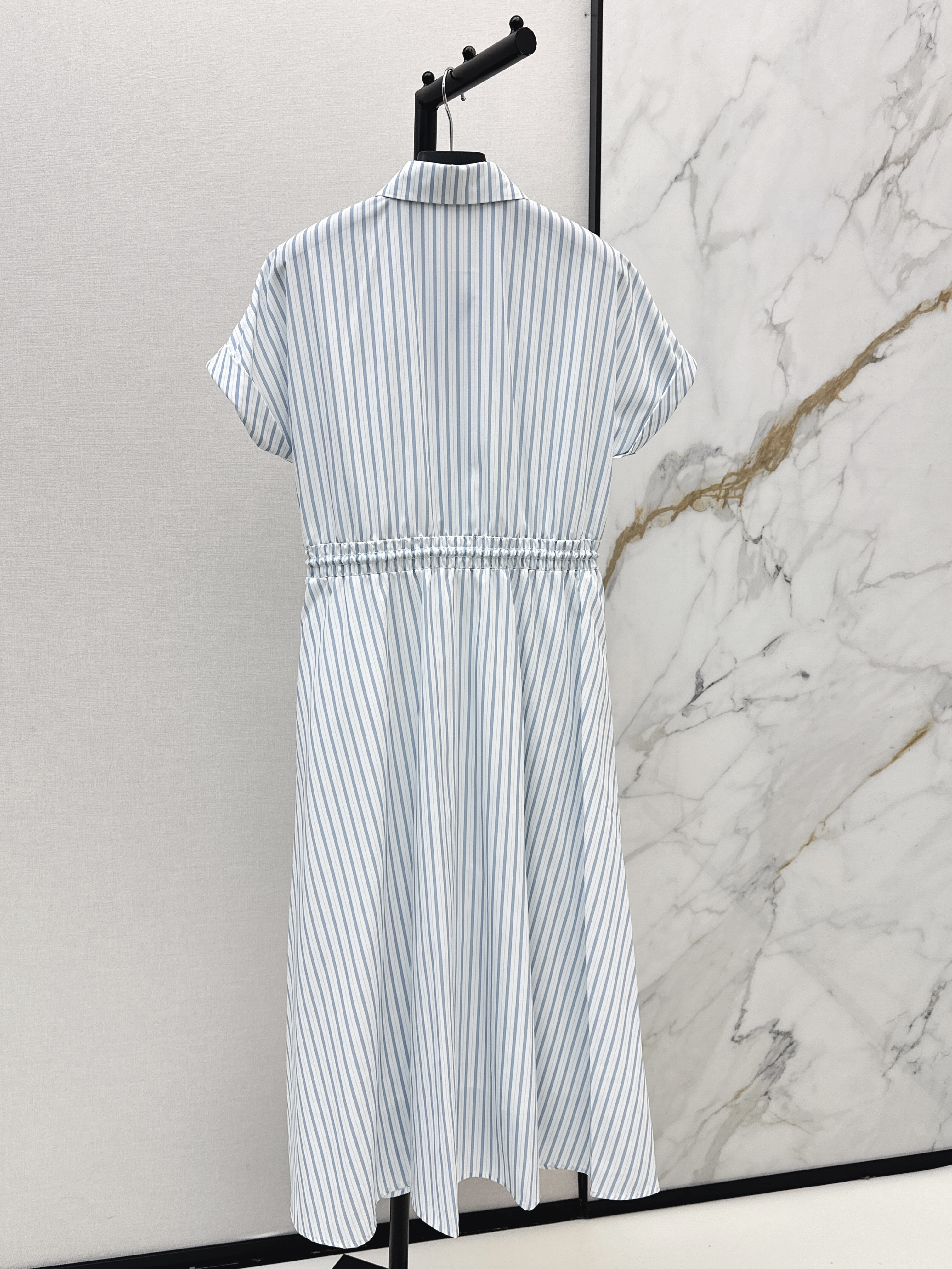 Pra 26ss stripe long shirt dress