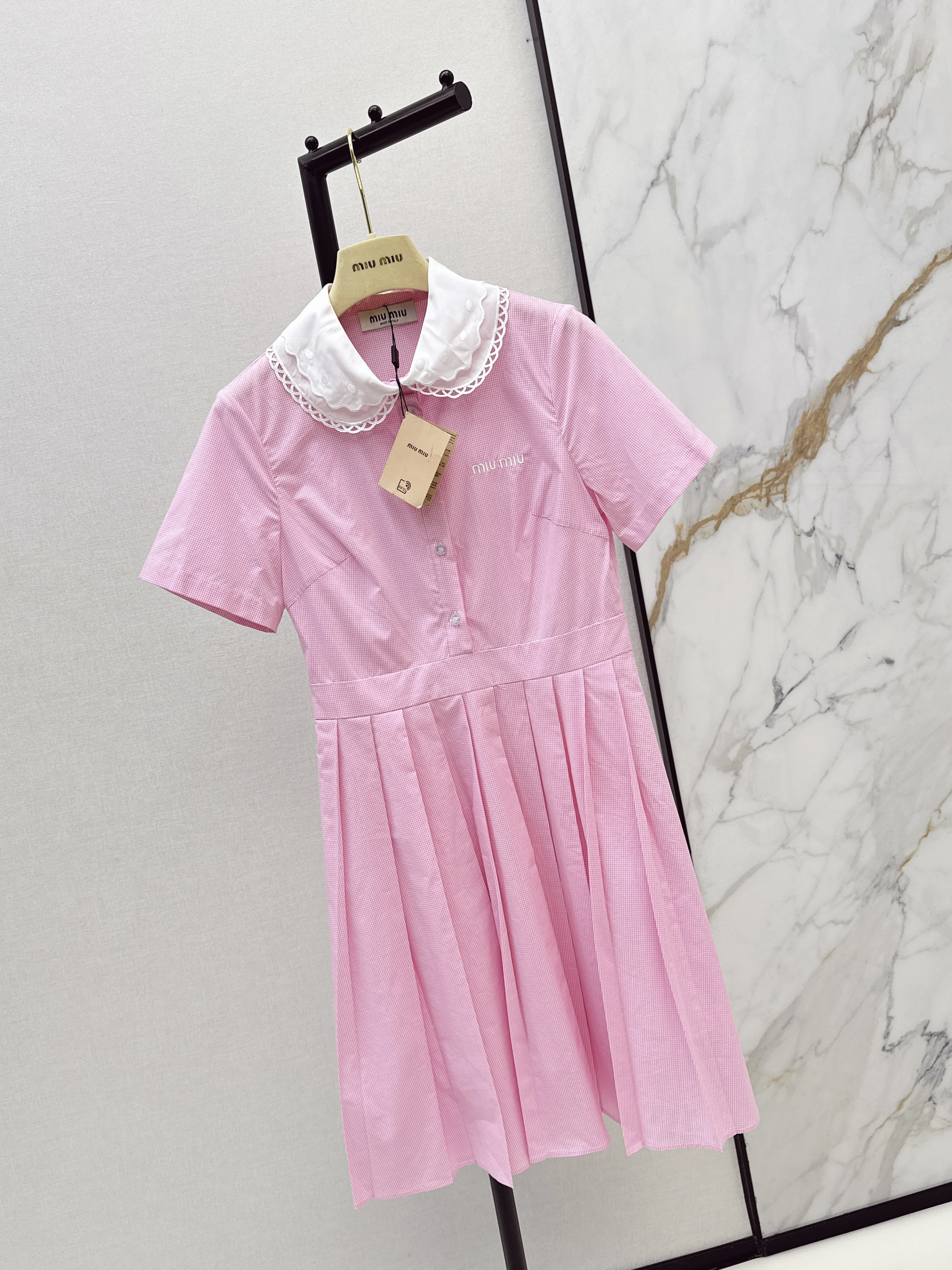 Miu 26ss peter pan collar dress