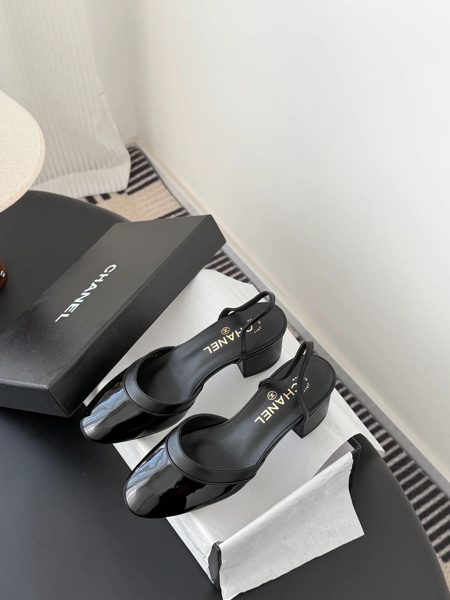 Chan 26ss mary jane chunky flats