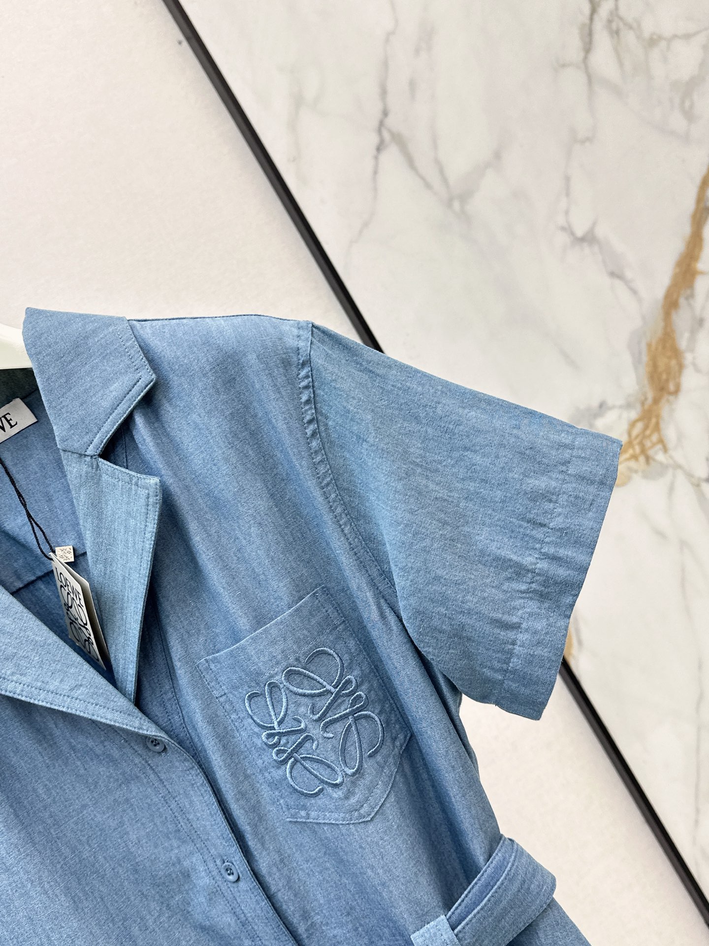 Loe 26ss denim shirt dress
