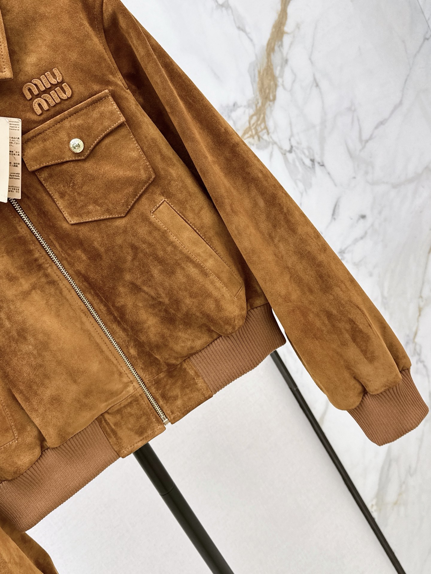 Miu 26ss suede sheepskin jacket