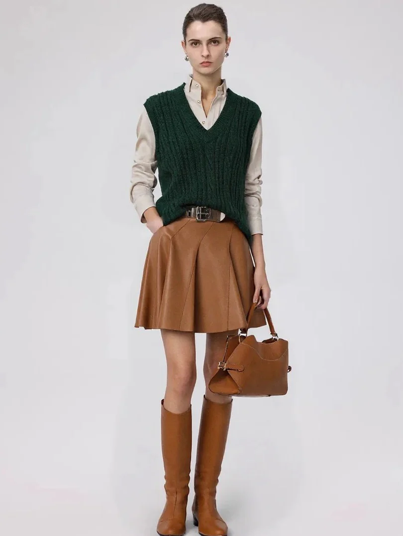 Ralp 25fw leather skirt