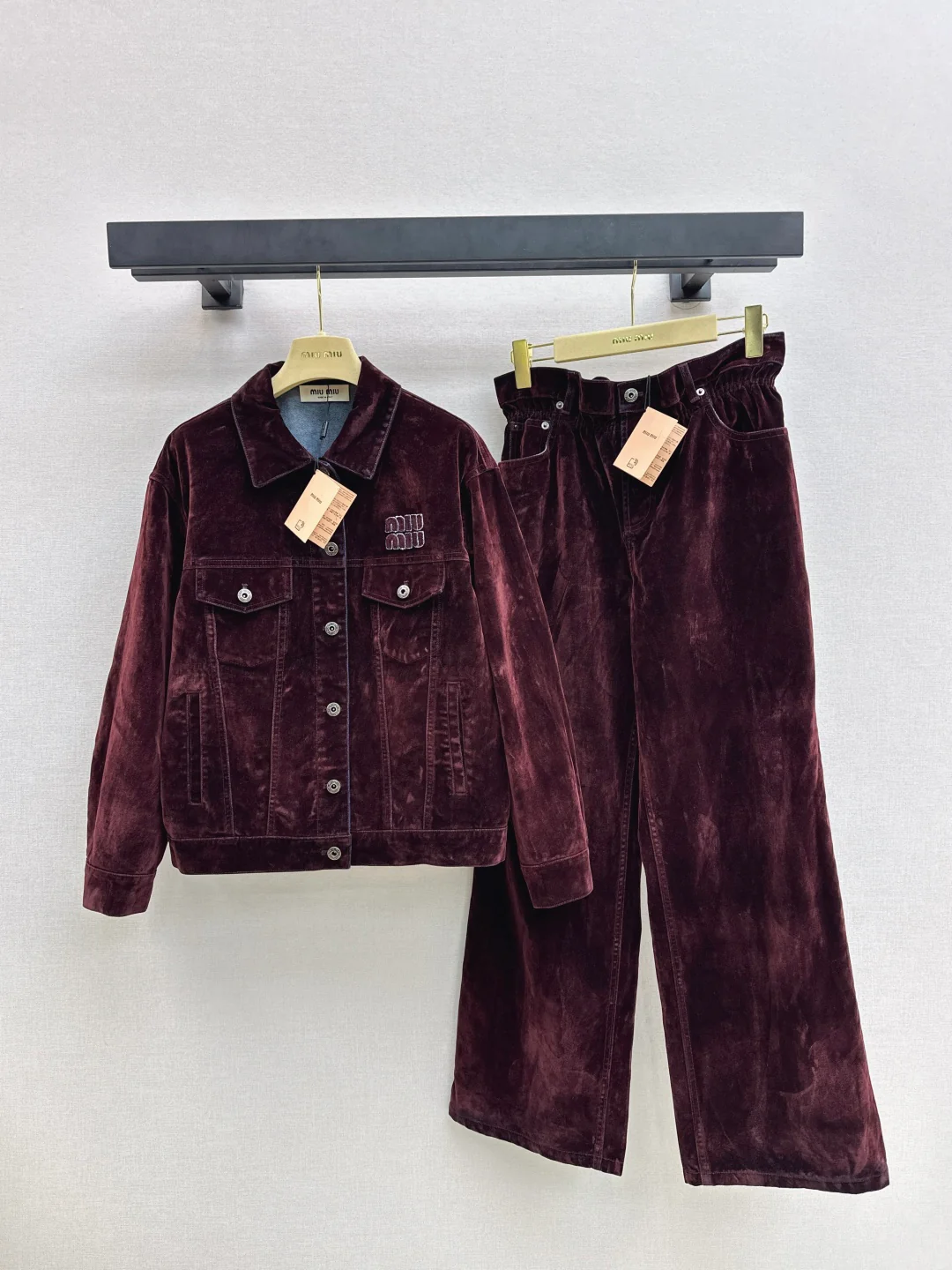 Miu 25fw velvet jacket