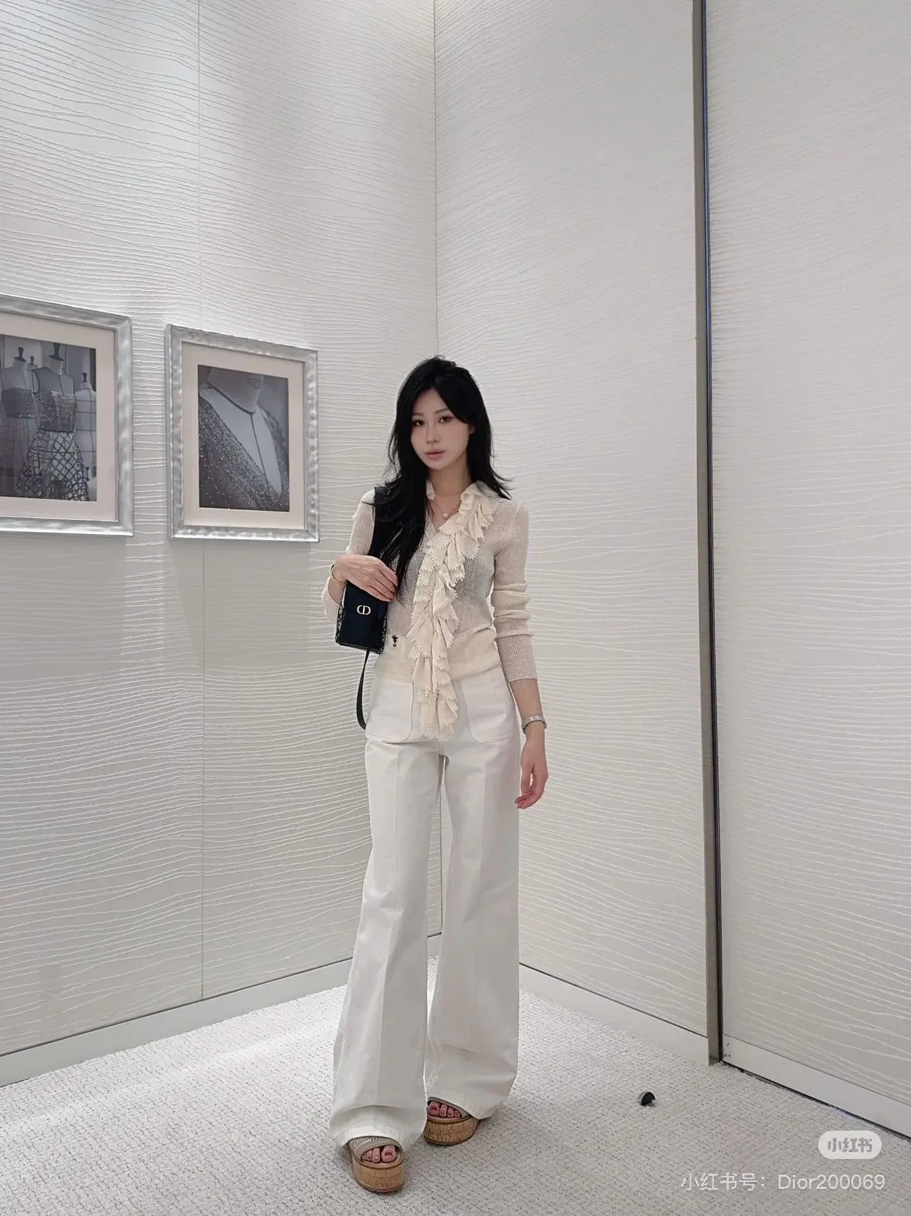 CD 26ss detachable lace collar cardigan