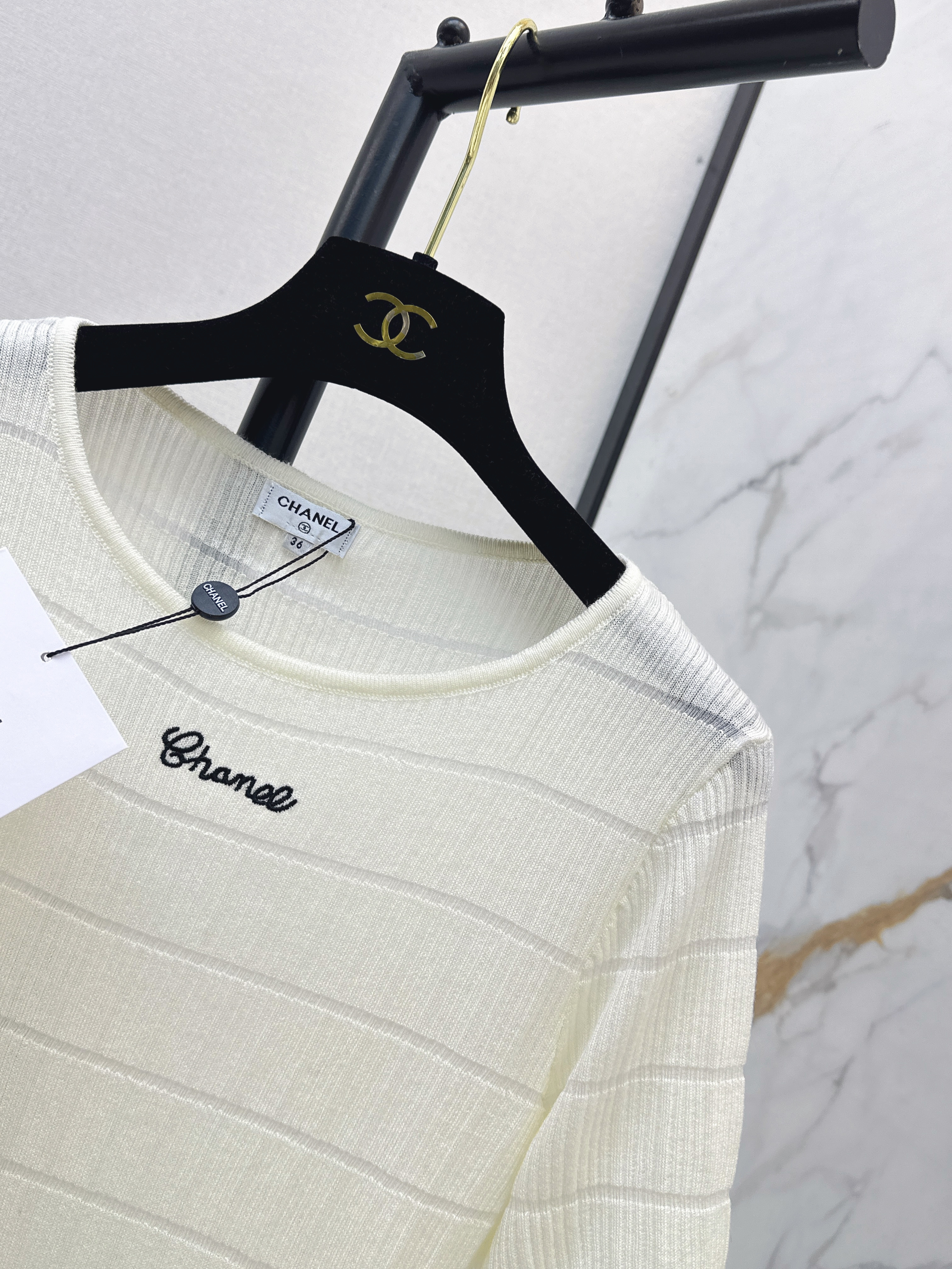 Chan 26ss stripe knitwear