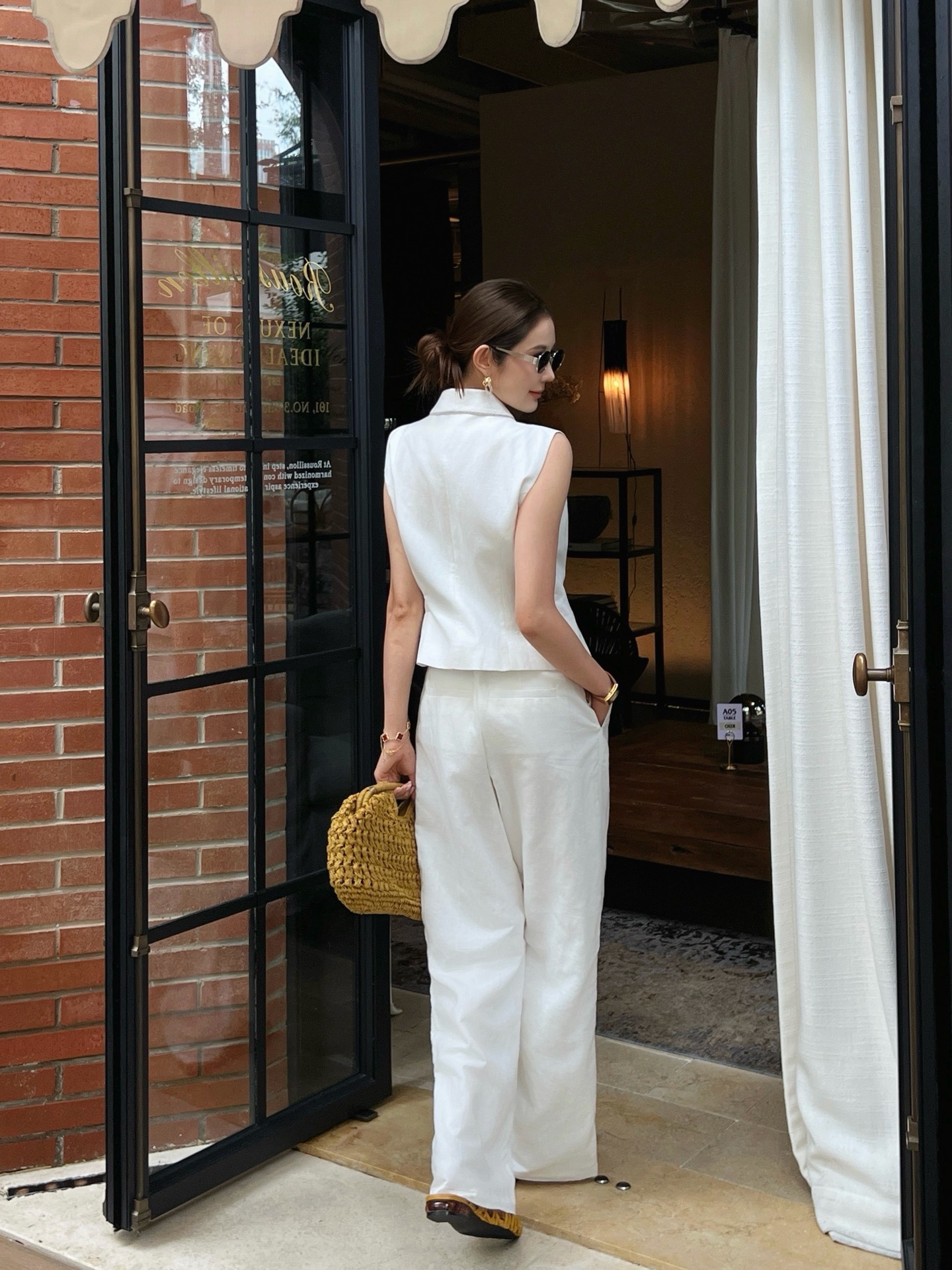 Brun 26ss waistcoat suit pants sets
