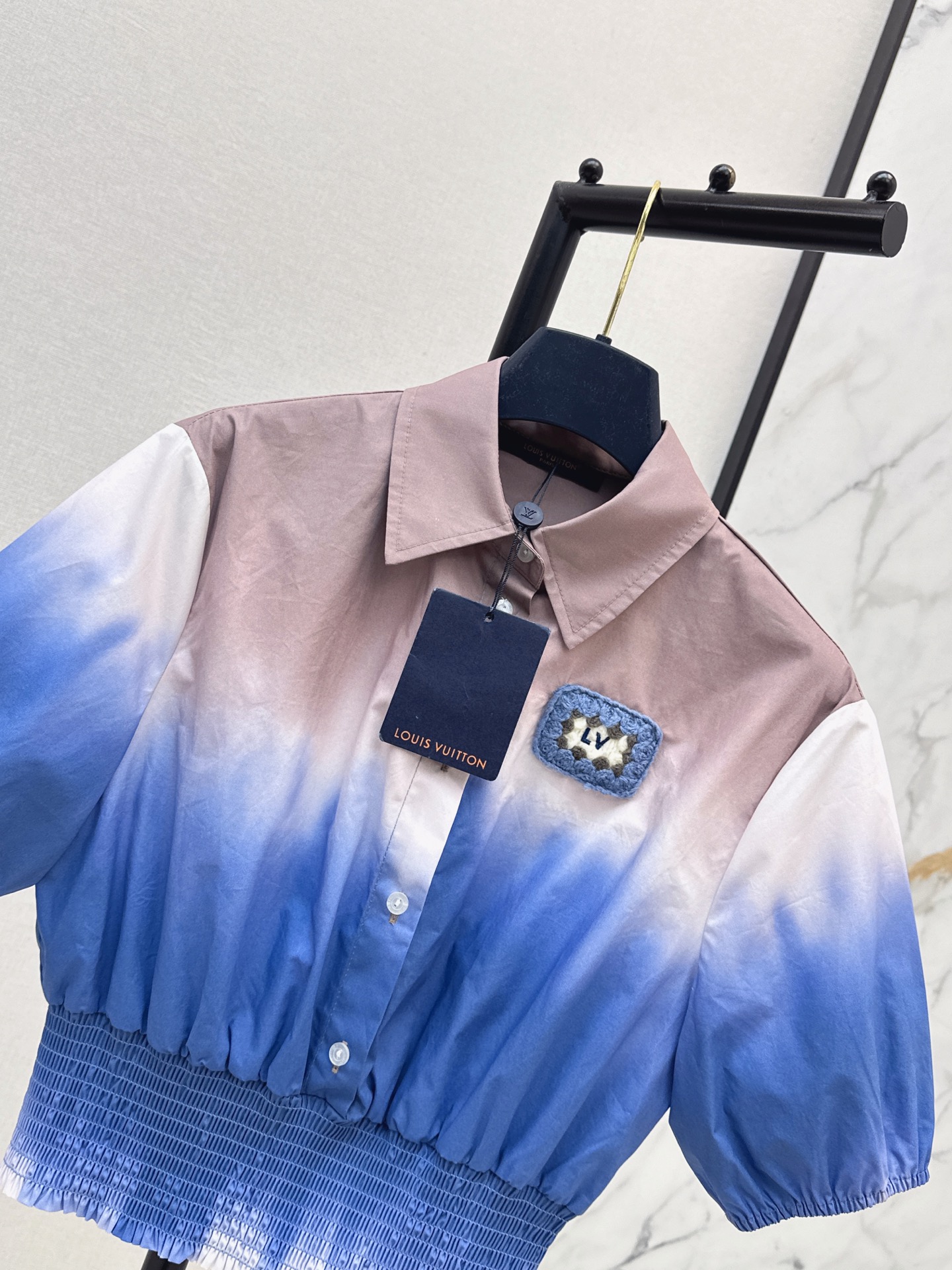 Loui 26ss gradient cropped shirt