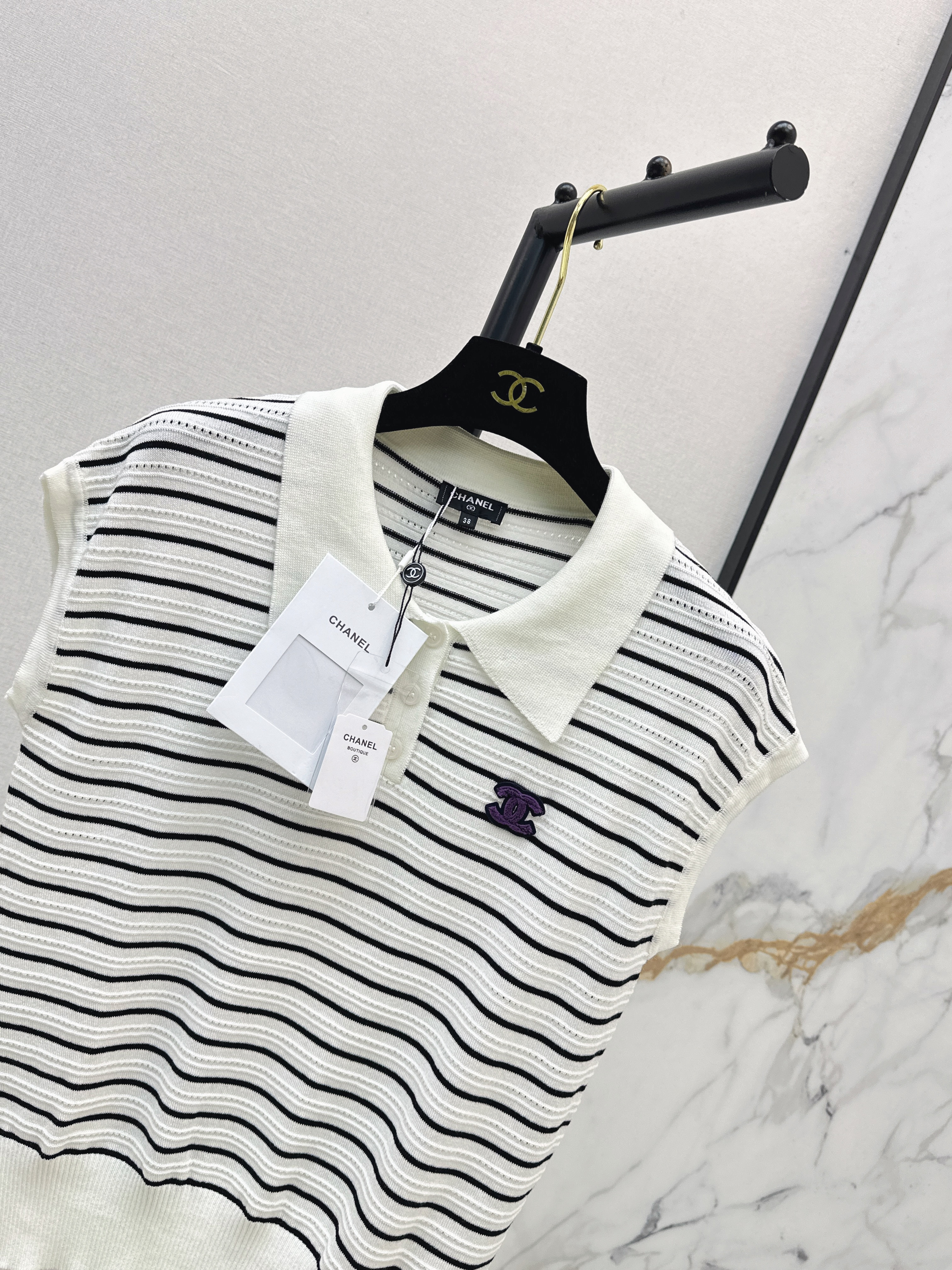 Chan 26ss stripe kniwear