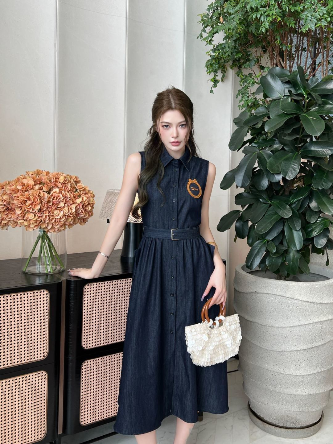 CD 26ss sleeveless denim dress