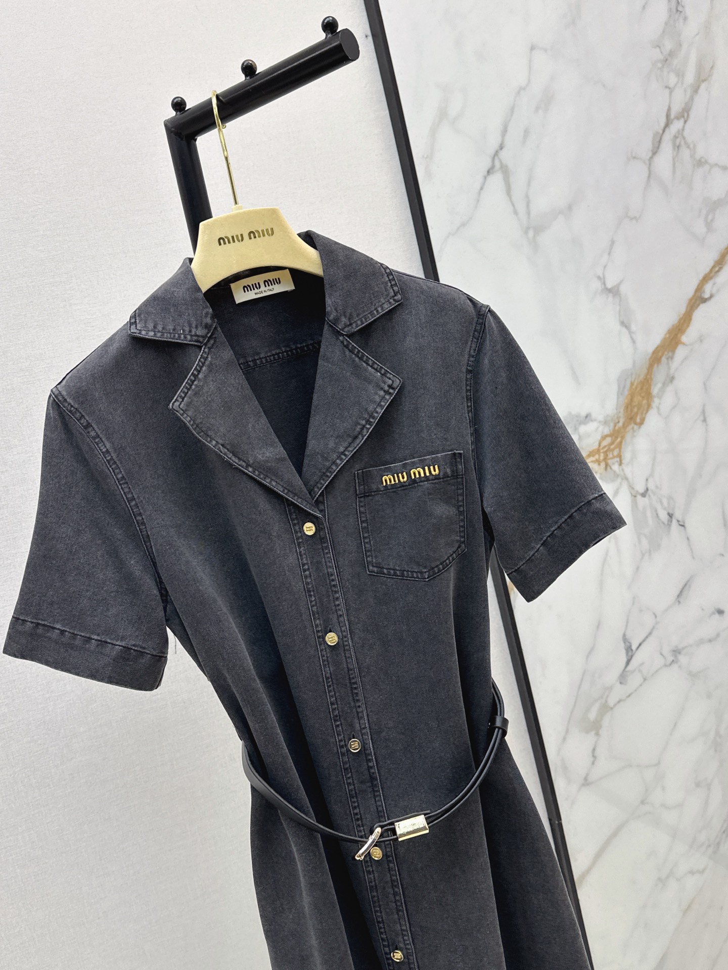 Miu 26ss belted dress