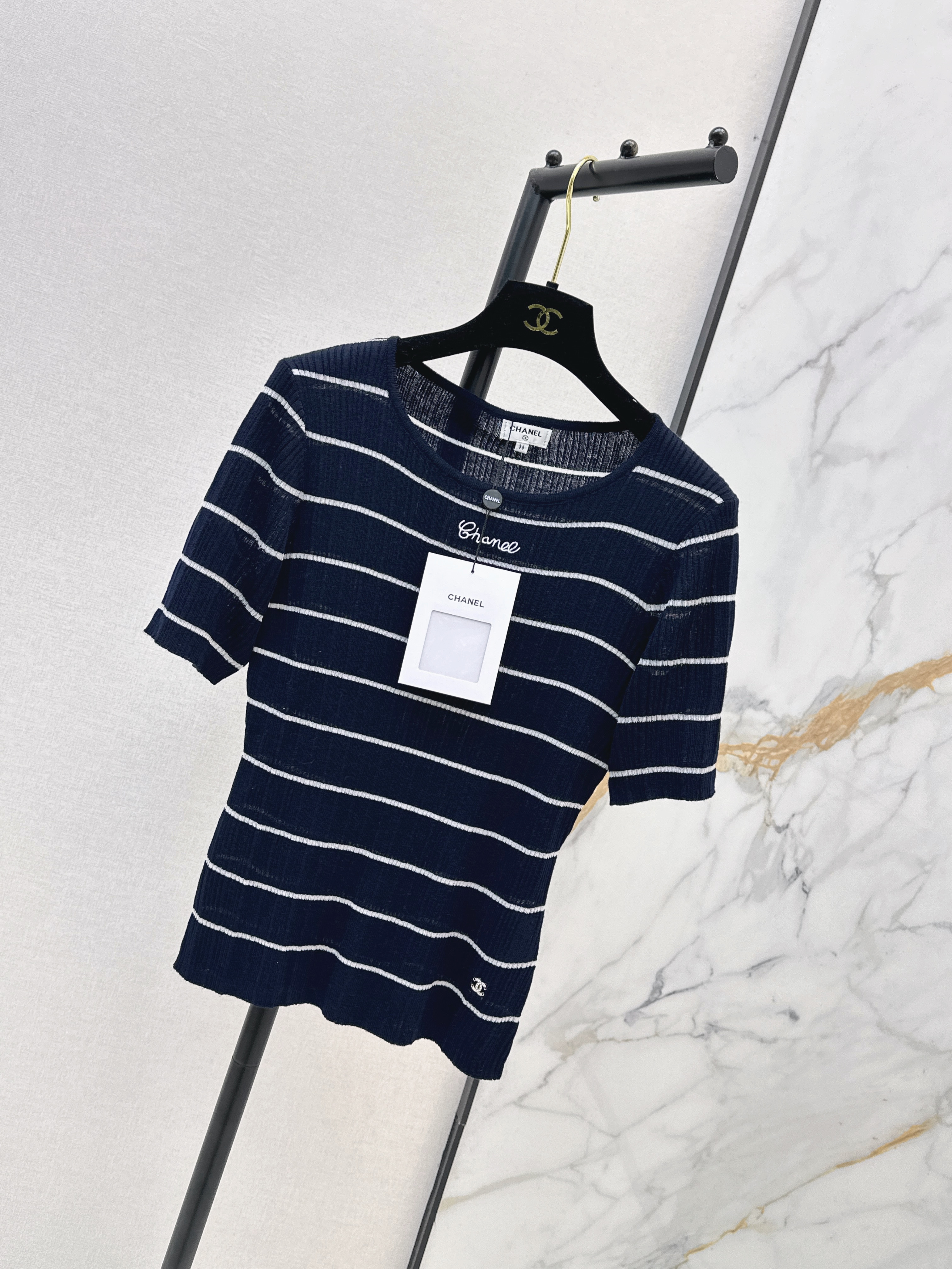 Chan 26ss stripe knitwear