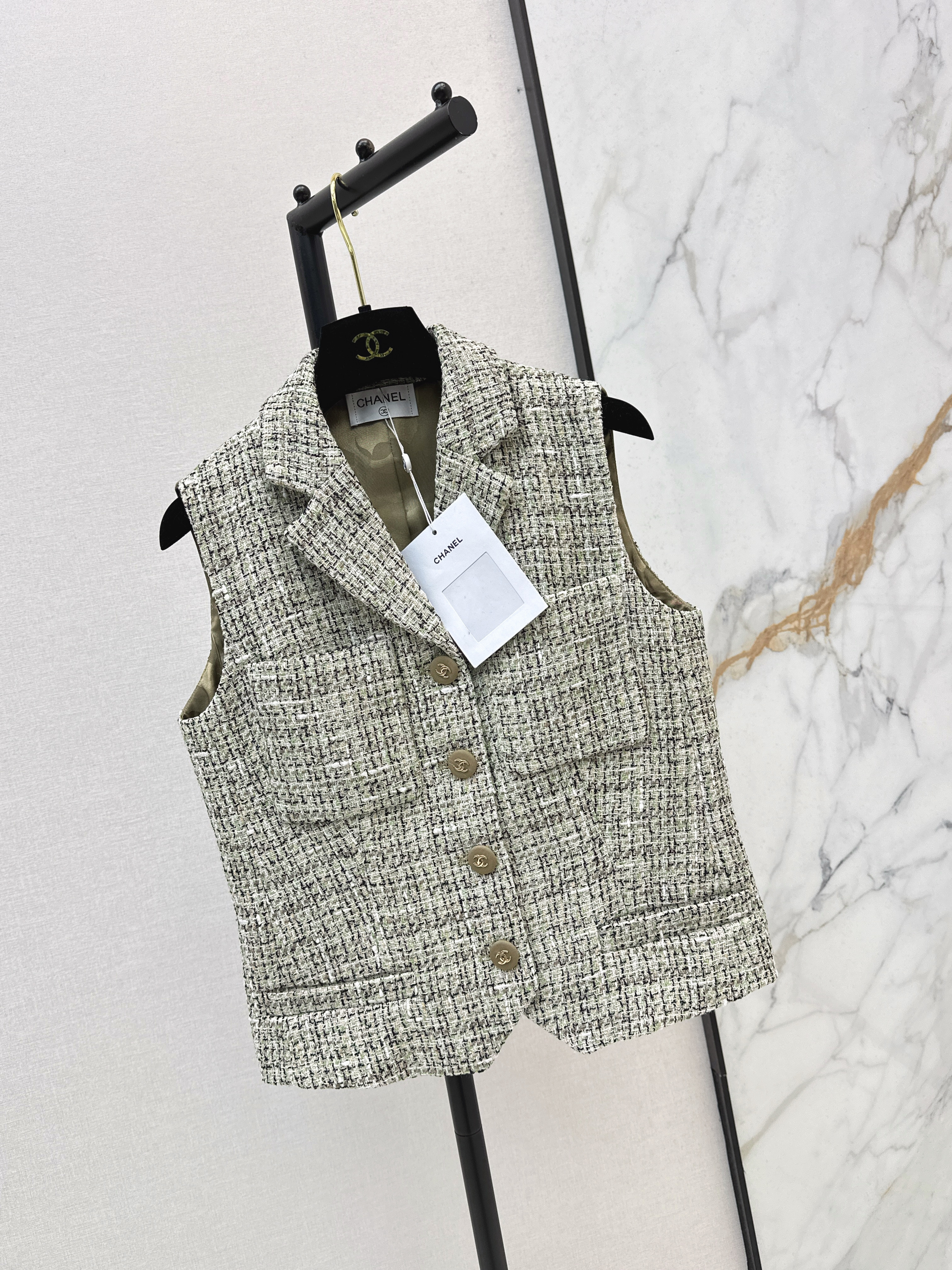 Chan 26ss woven waistcoat