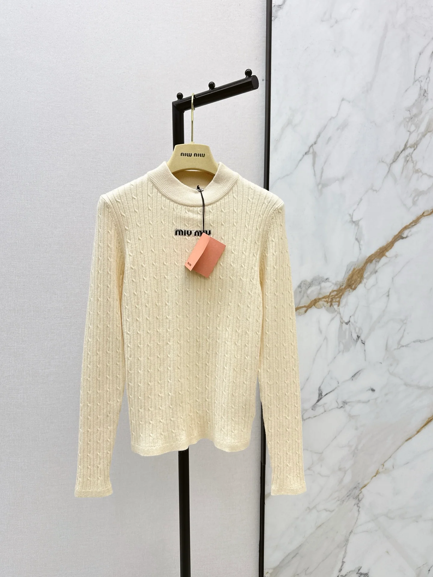 Miu 25fw jacquard basic tee