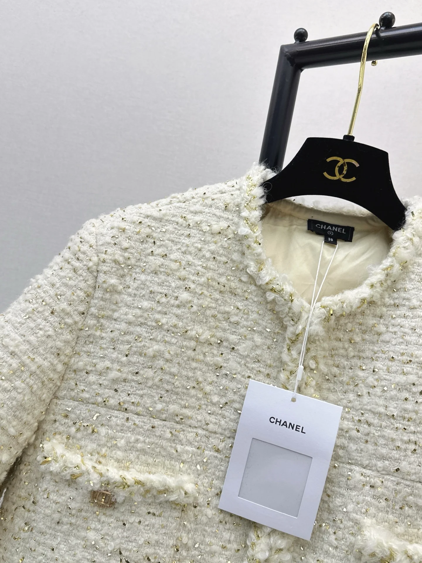 Chan 26ss woven tweed down jacket