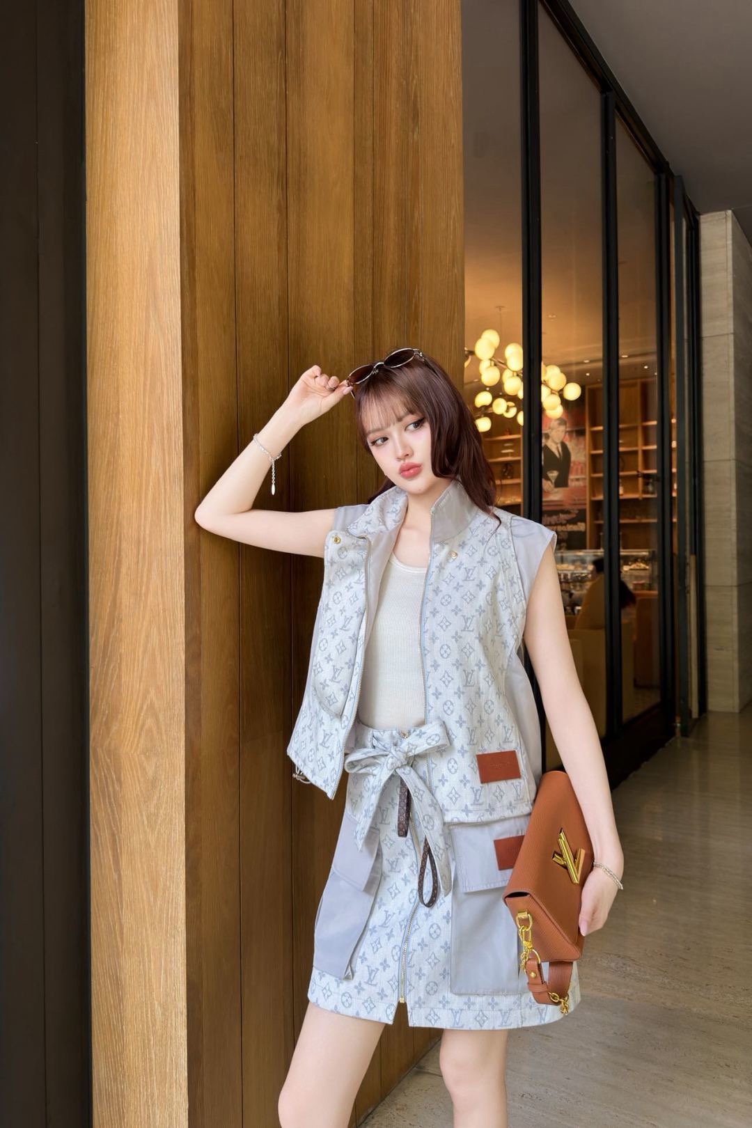 Loui 26ss vest skirt sets