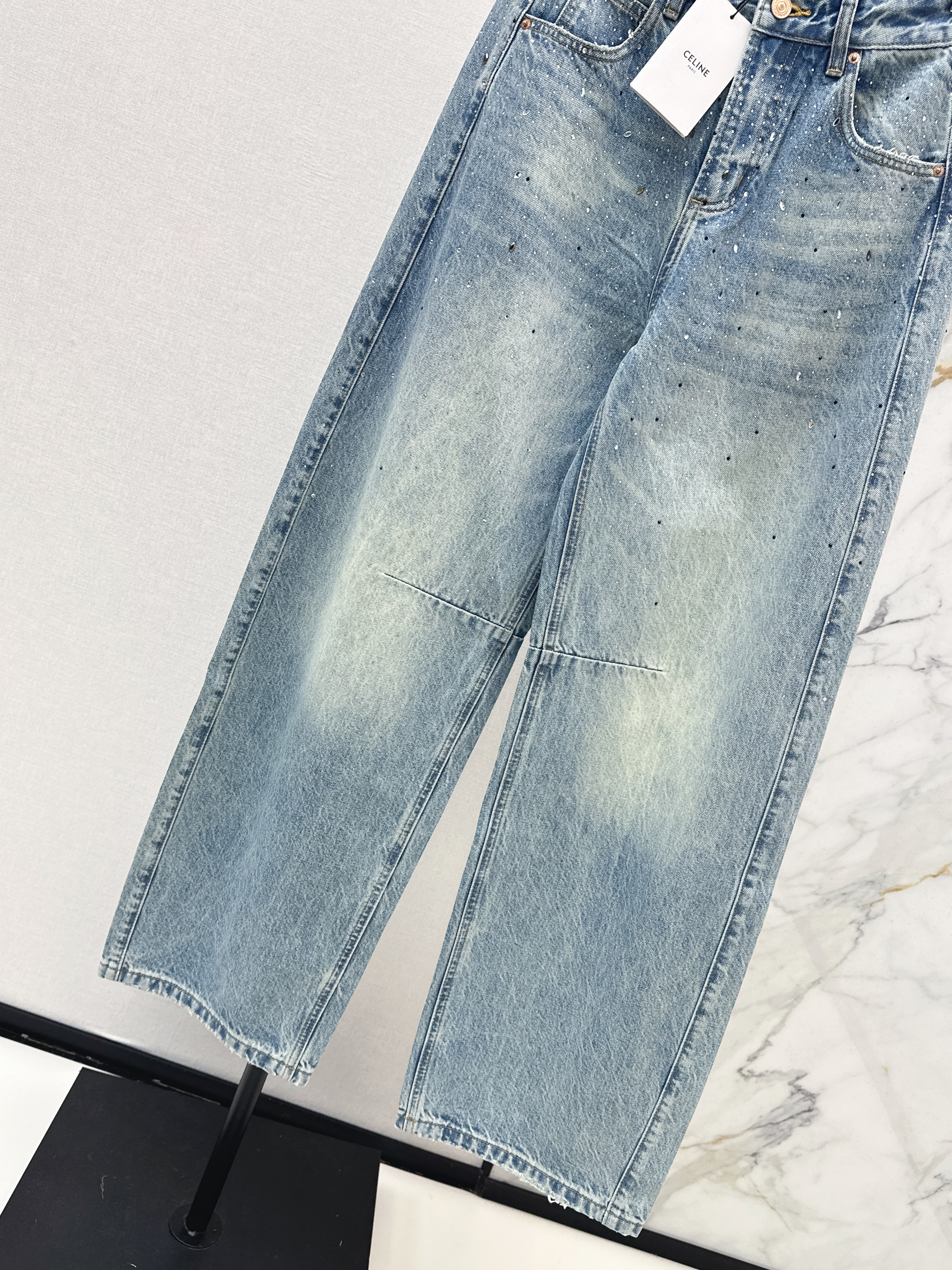 Celi 26ss rhinestone jeans