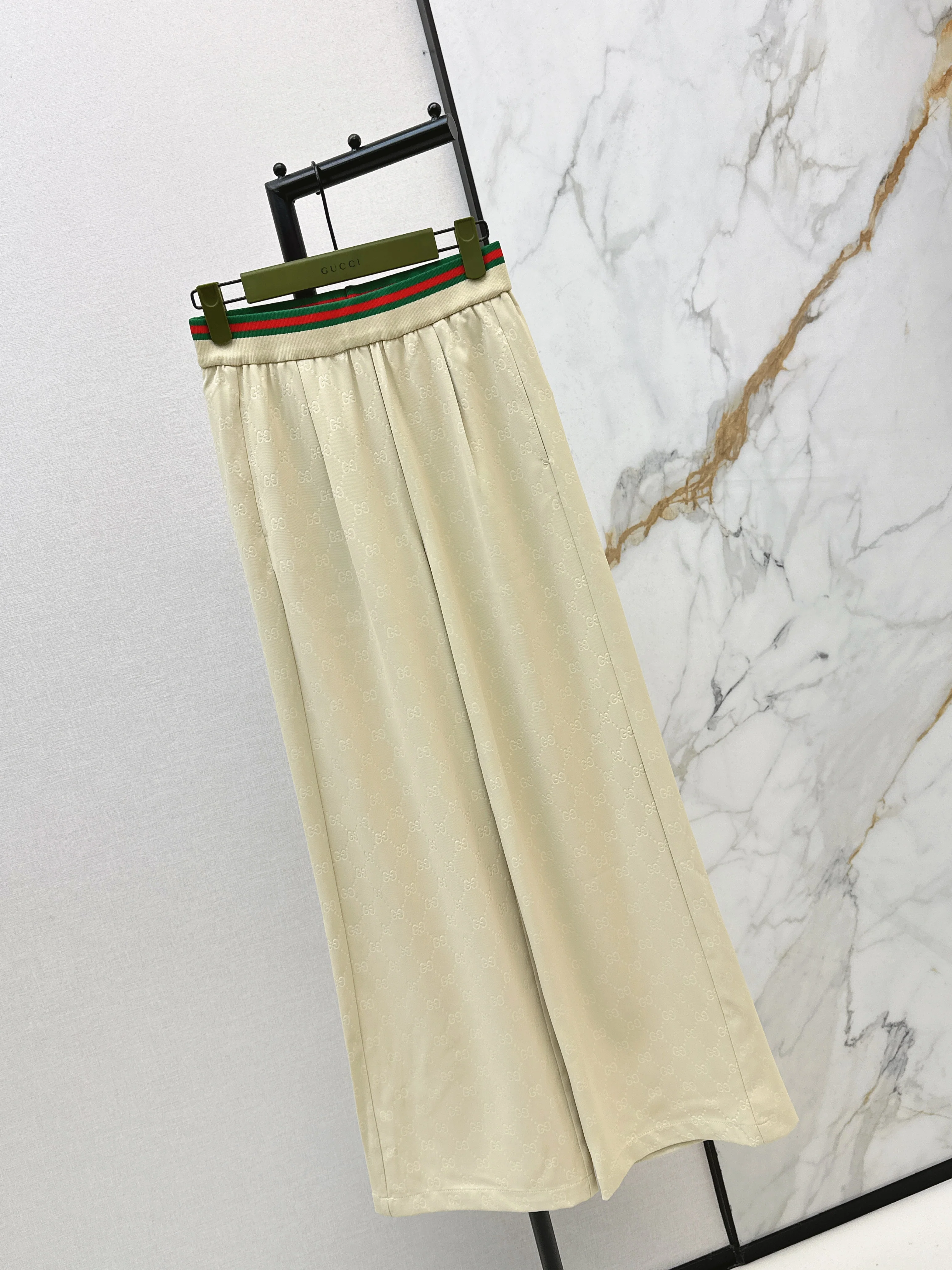 Gucc 26ss print wide-leg pants