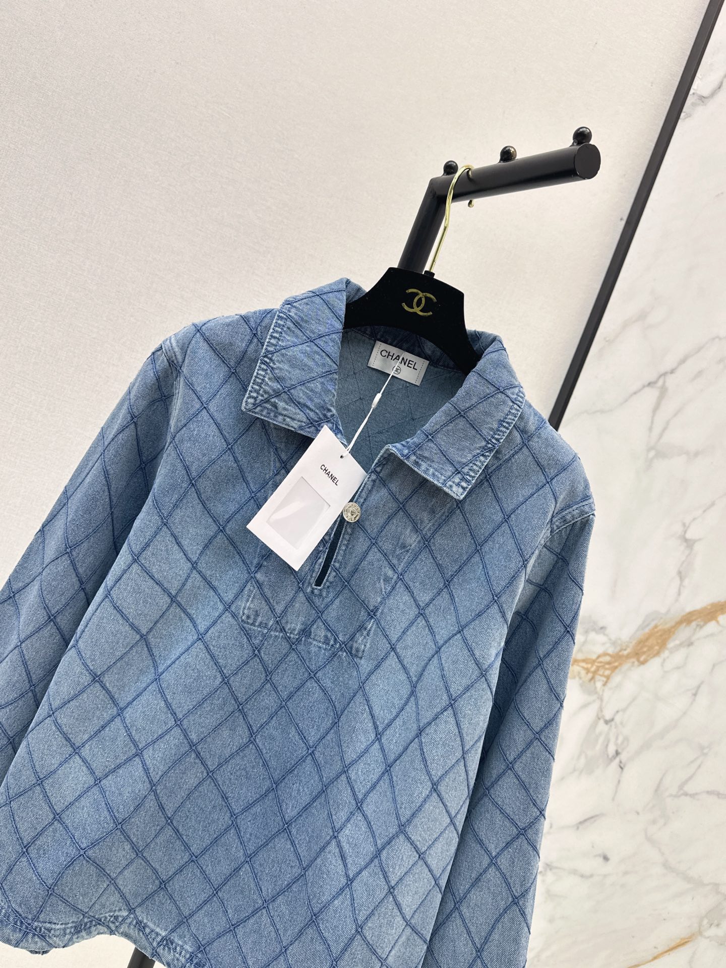 Chan 26ss embroidery denim top