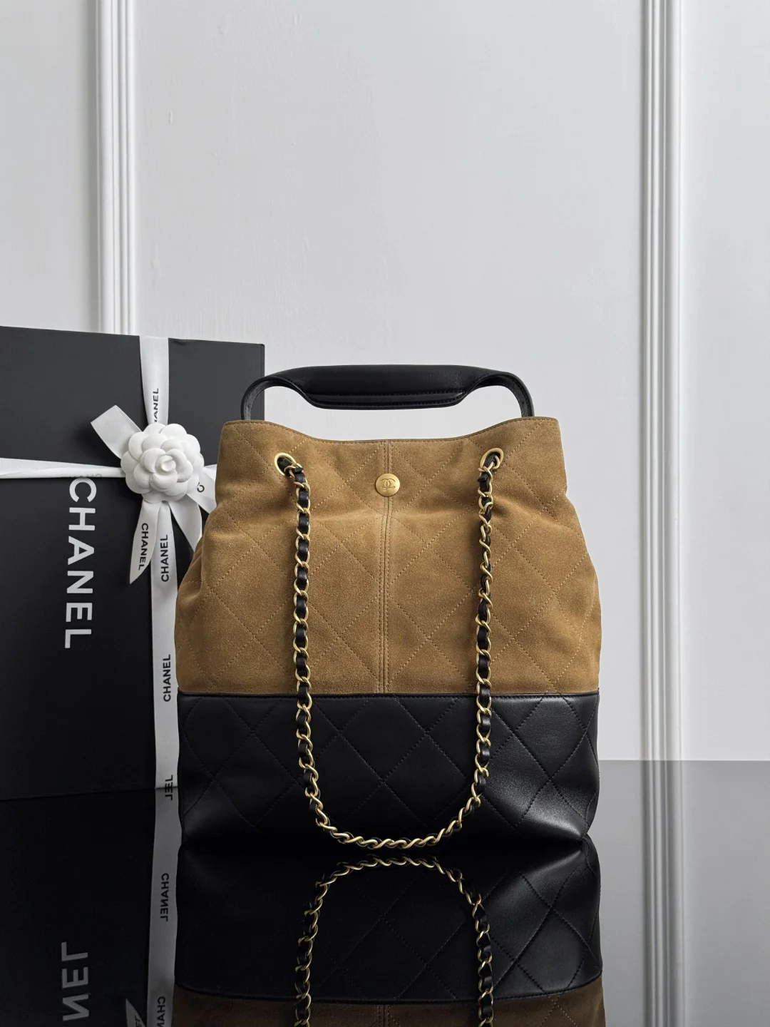 Chan 25A suede hobo bags