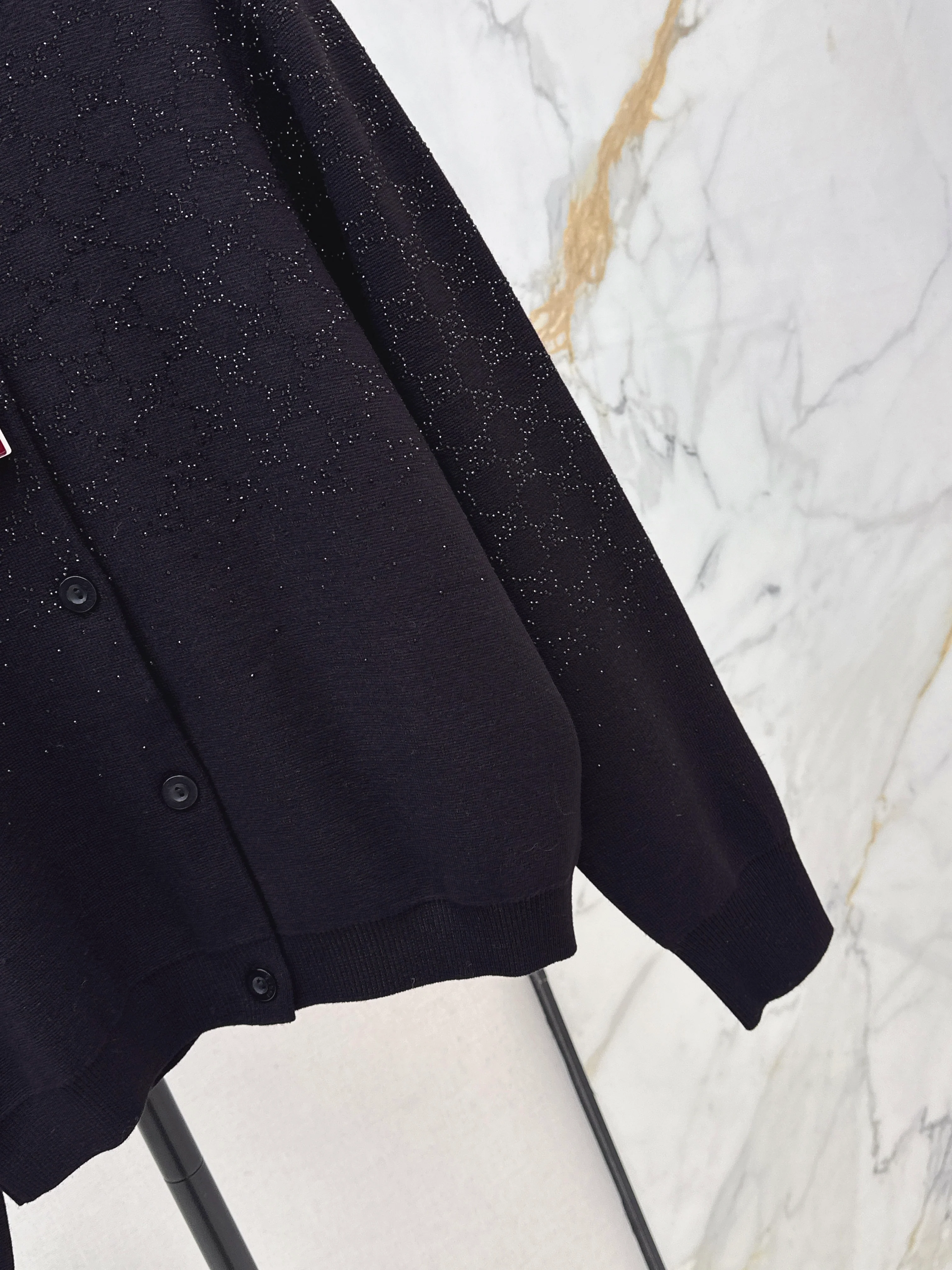 Gucc 26ss metallic cardigan