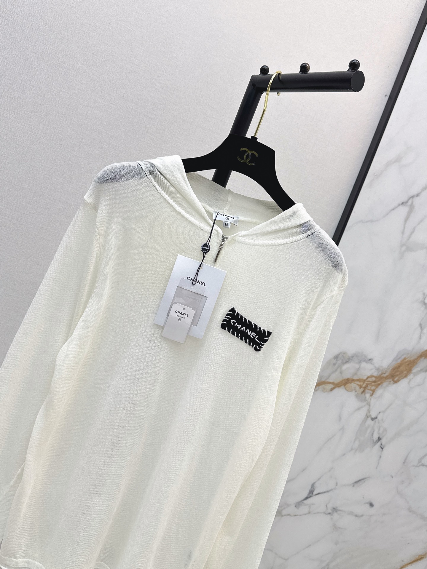 Chan 26ss hooded knitwear