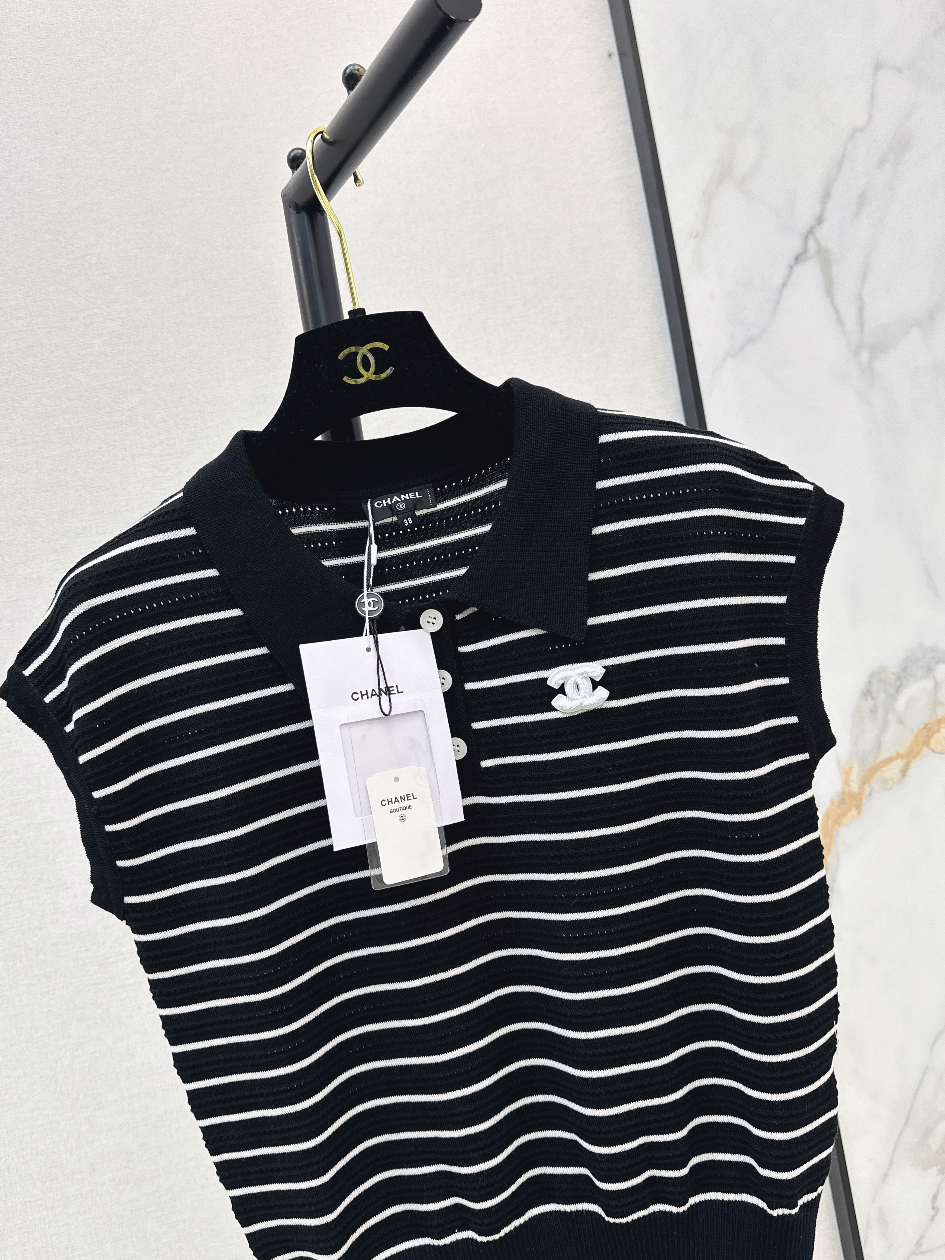 Chan 26ss stripe kniwear