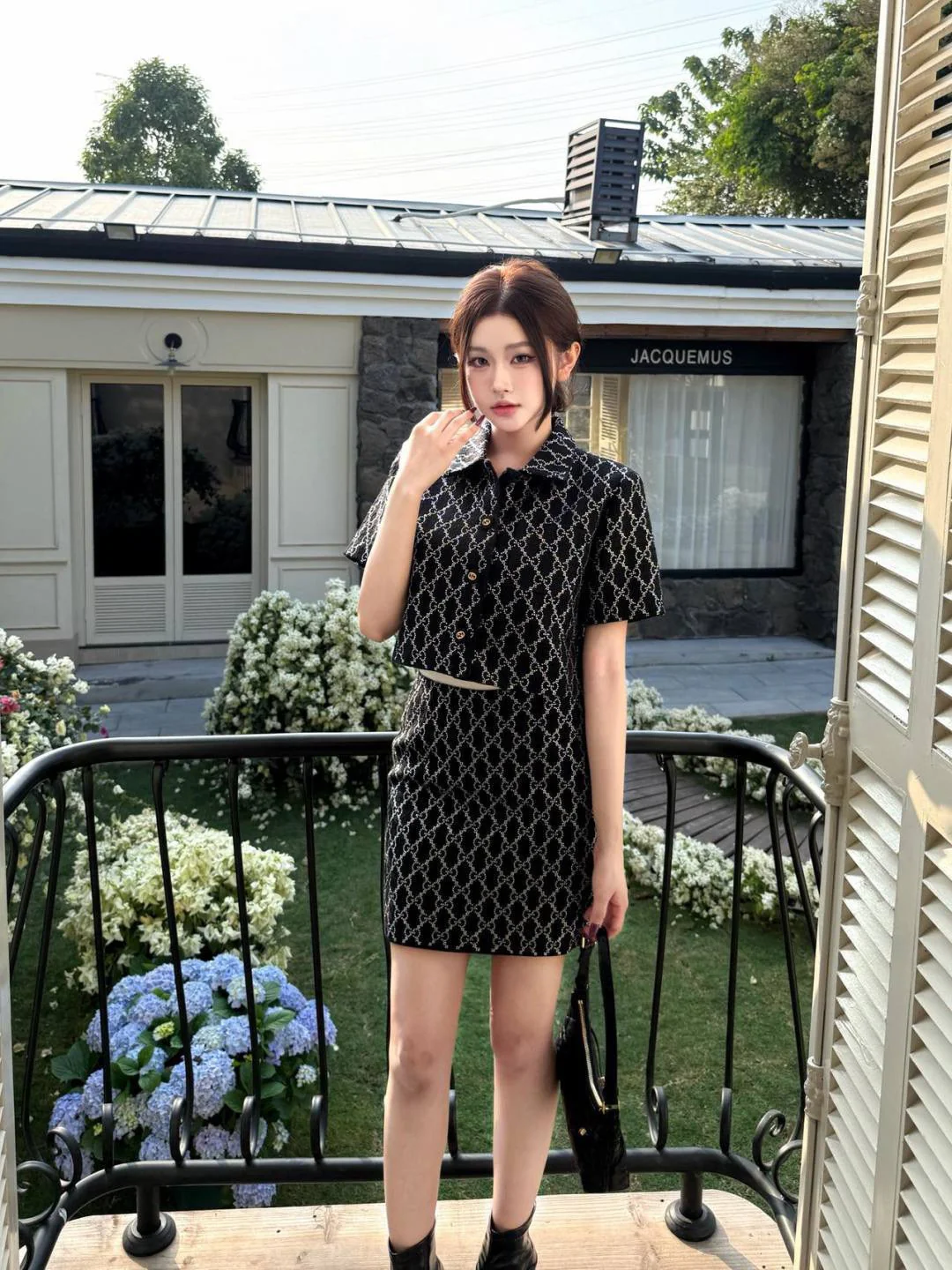 Gucc 26ss rhinestone skirts