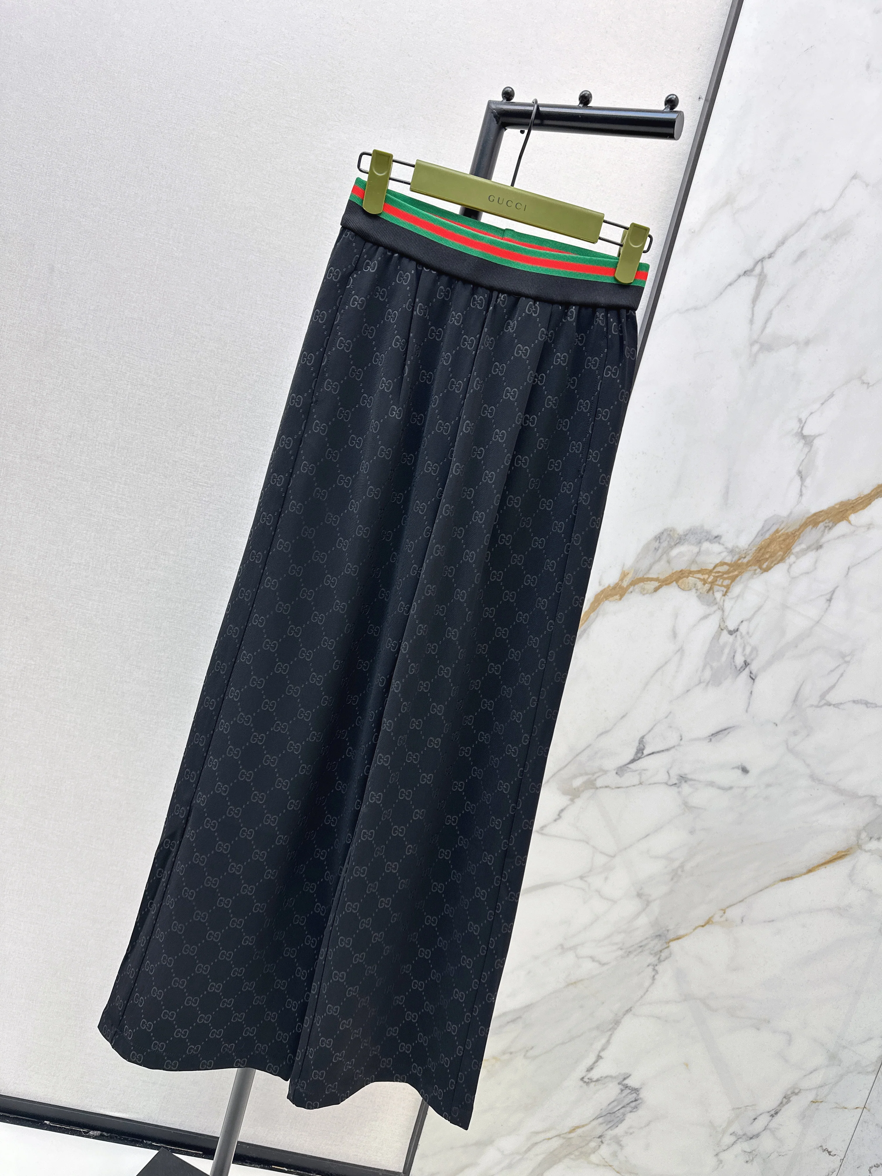 Gucc 26ss print wide-leg pants