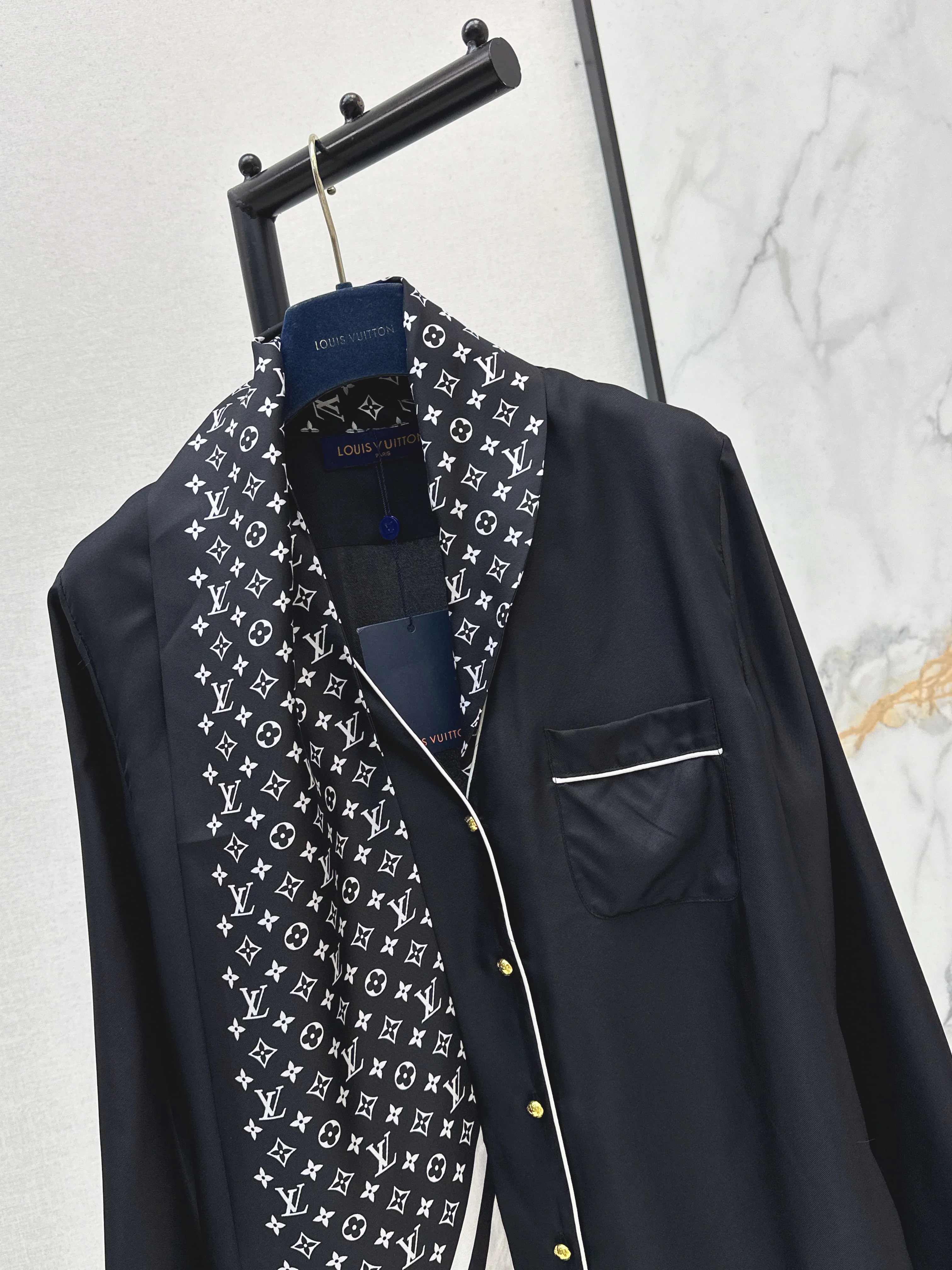 Louis 26ss print silk shirts