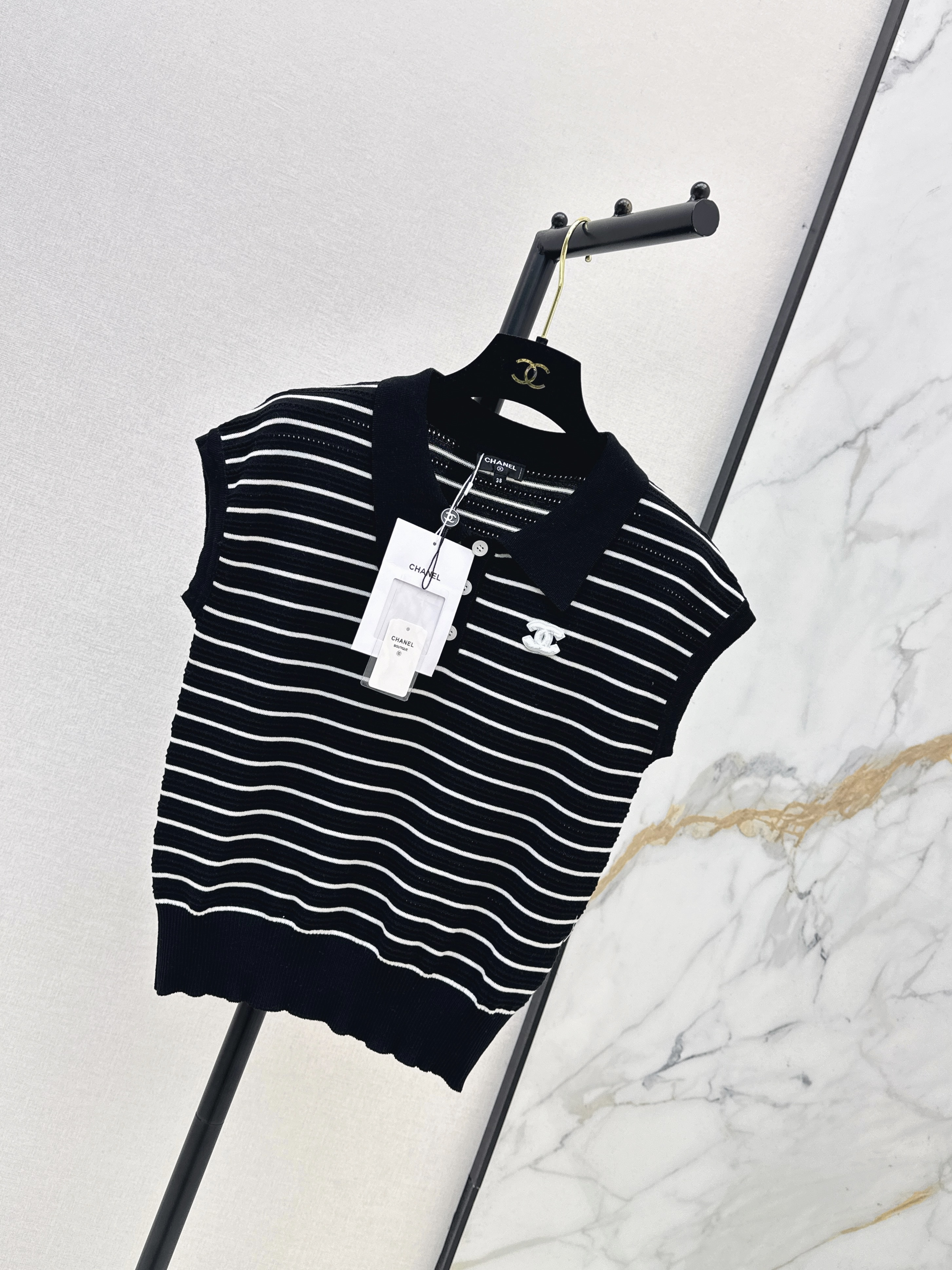 Chan 26ss stripe kniwear