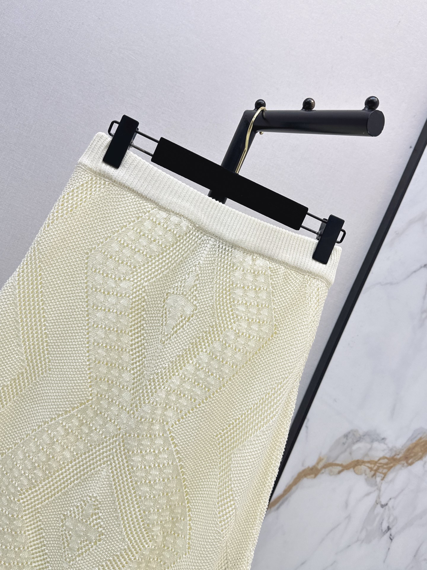 Chan 26ss hollow knit skirt
