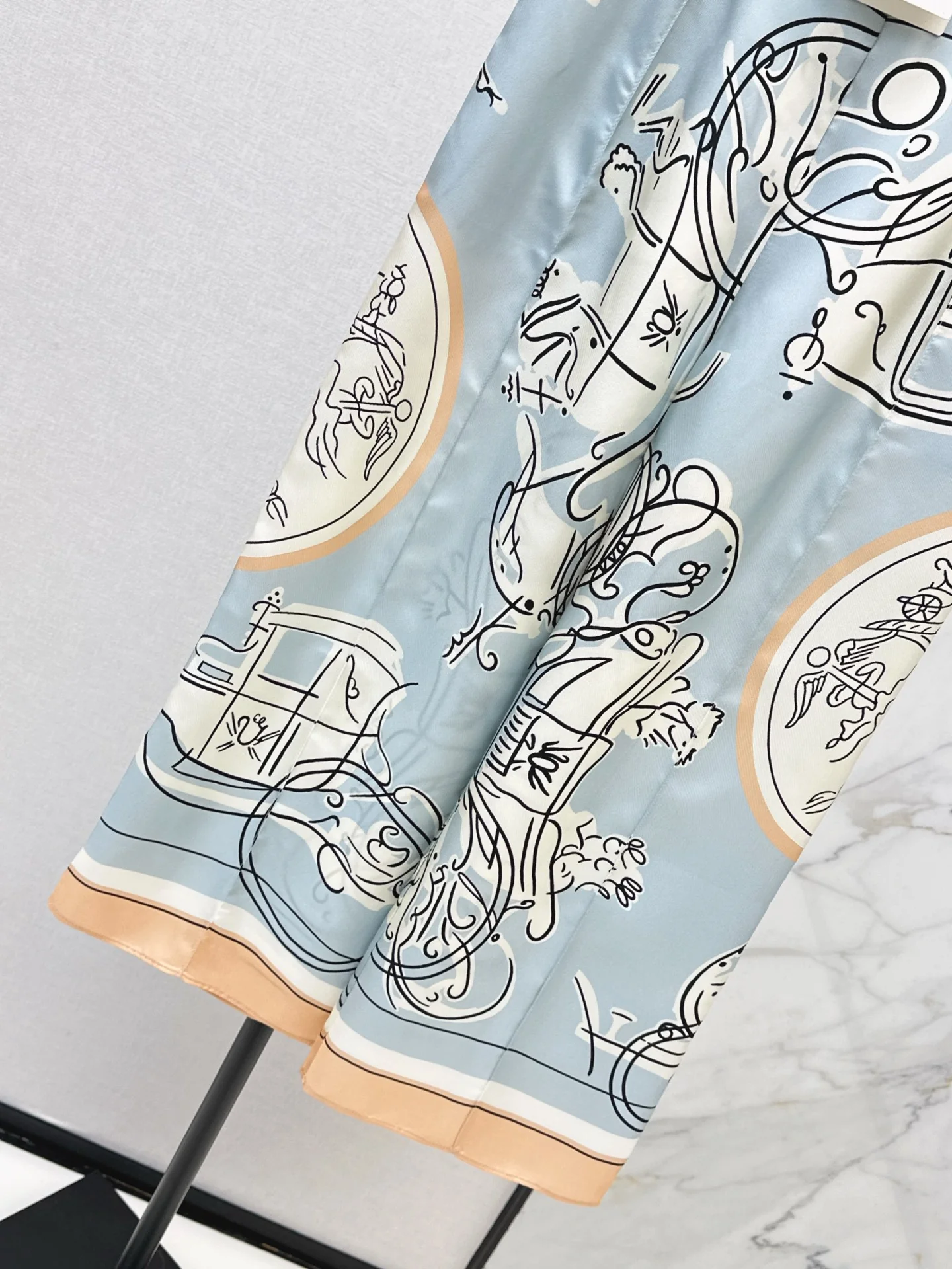 Herm 26ss print wide-leg pants