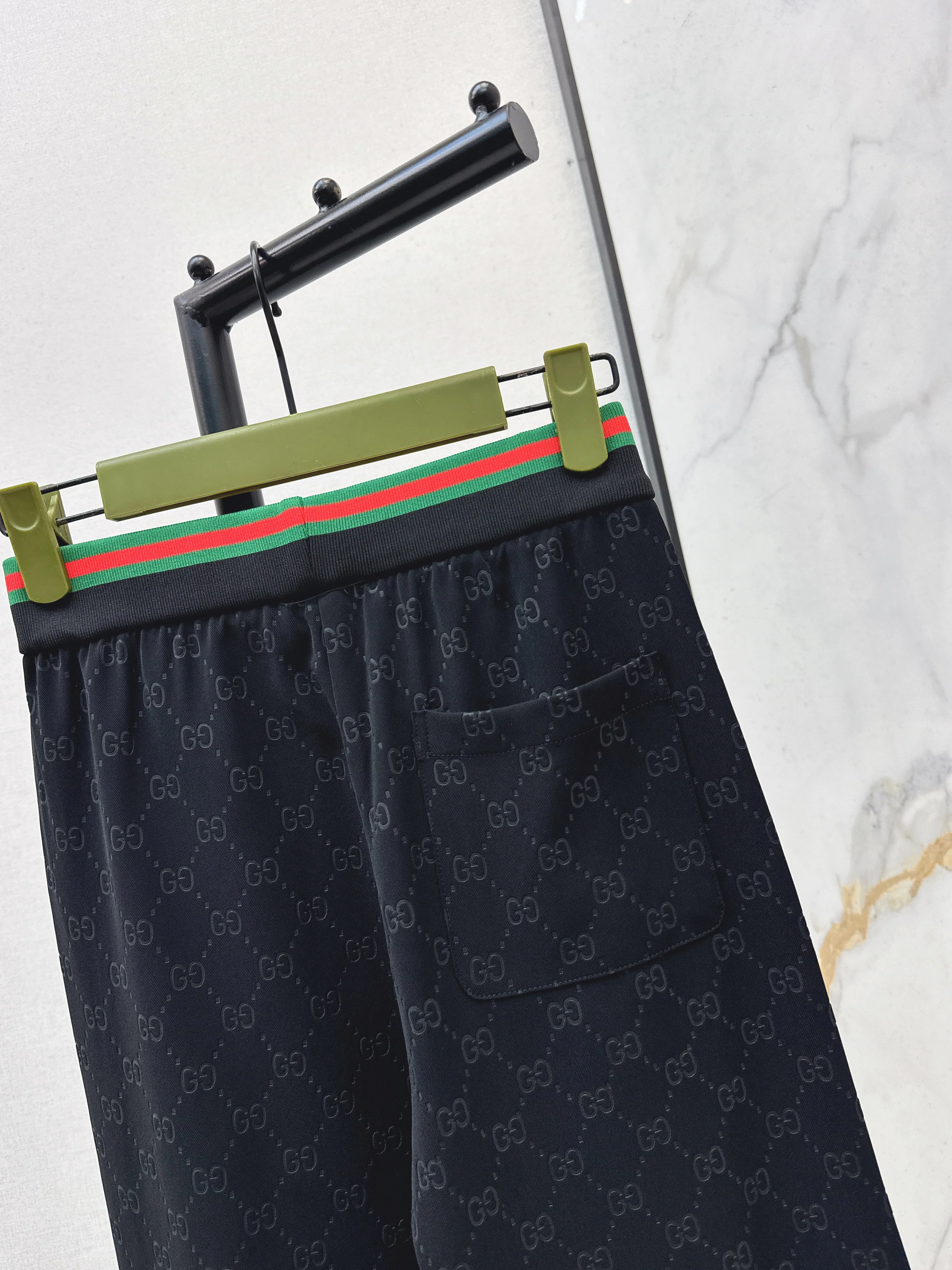 Gucc 26ss print wide-leg pants