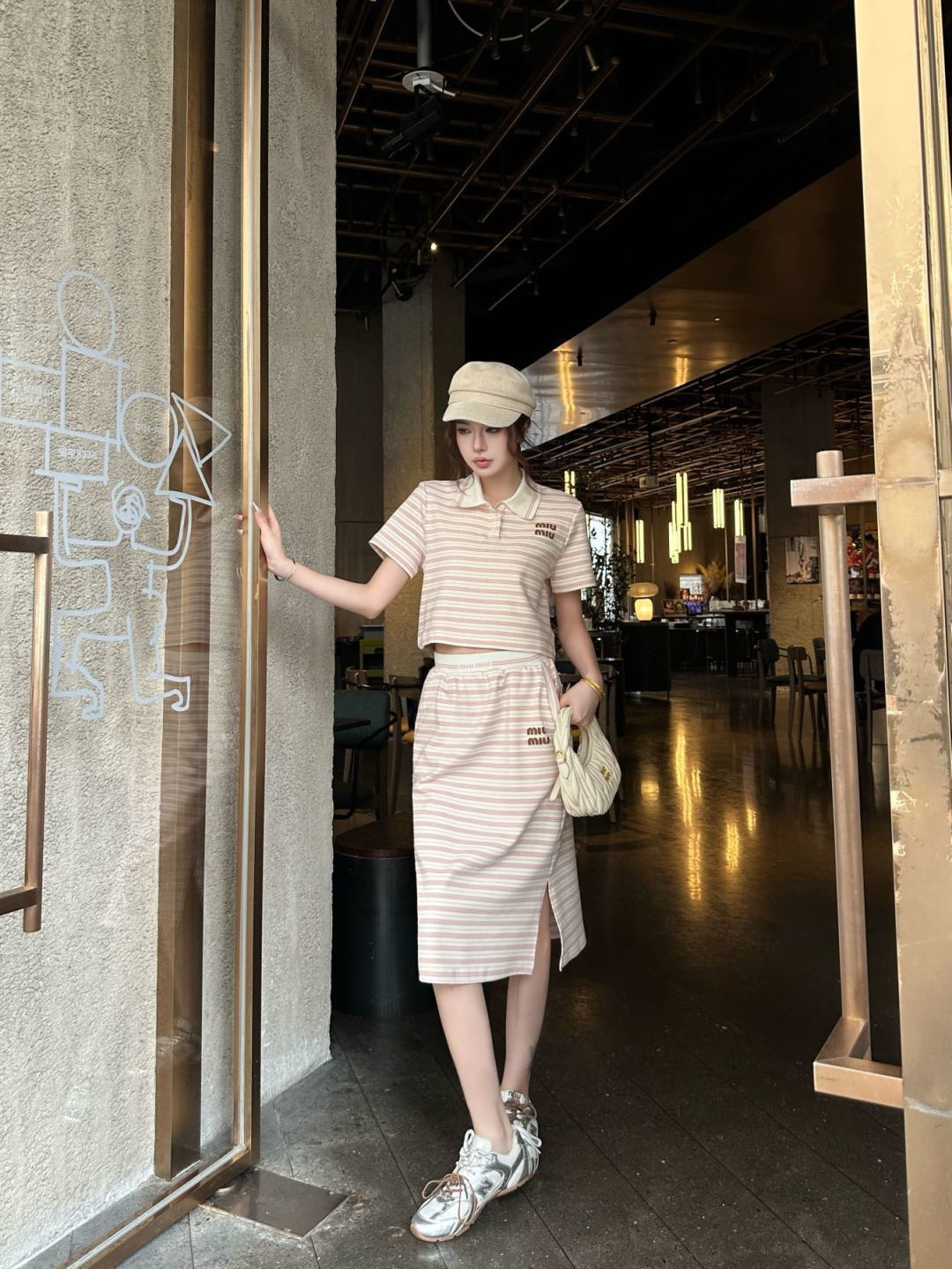 Miu 26ss stripe outfit sets