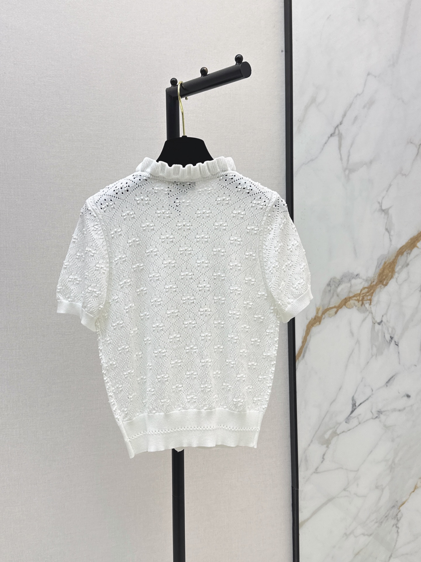 Chan 26ss ruffle knitwear